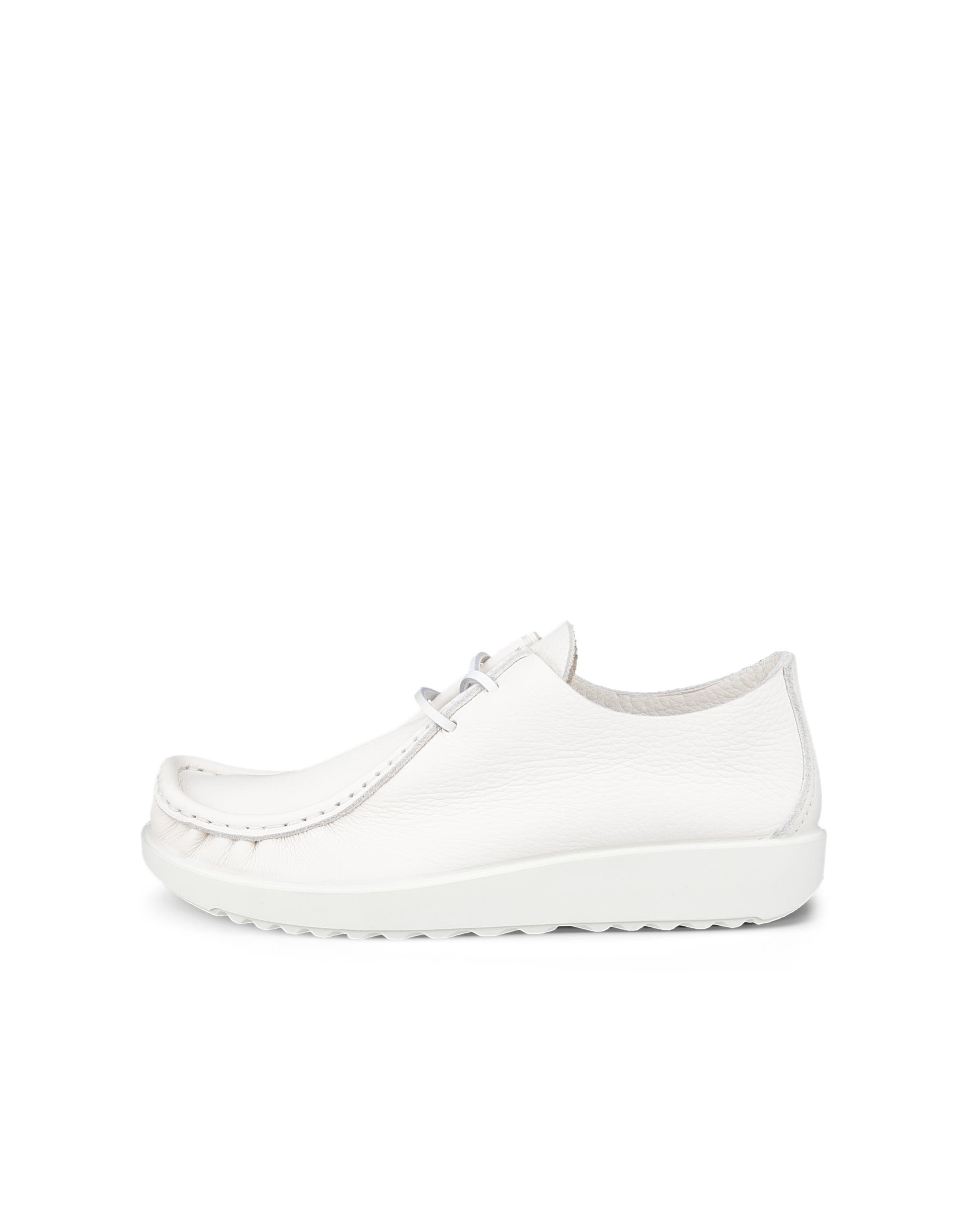 Męskie skórzane buty sznurowane ECCO® JOKE - Biały - Outside