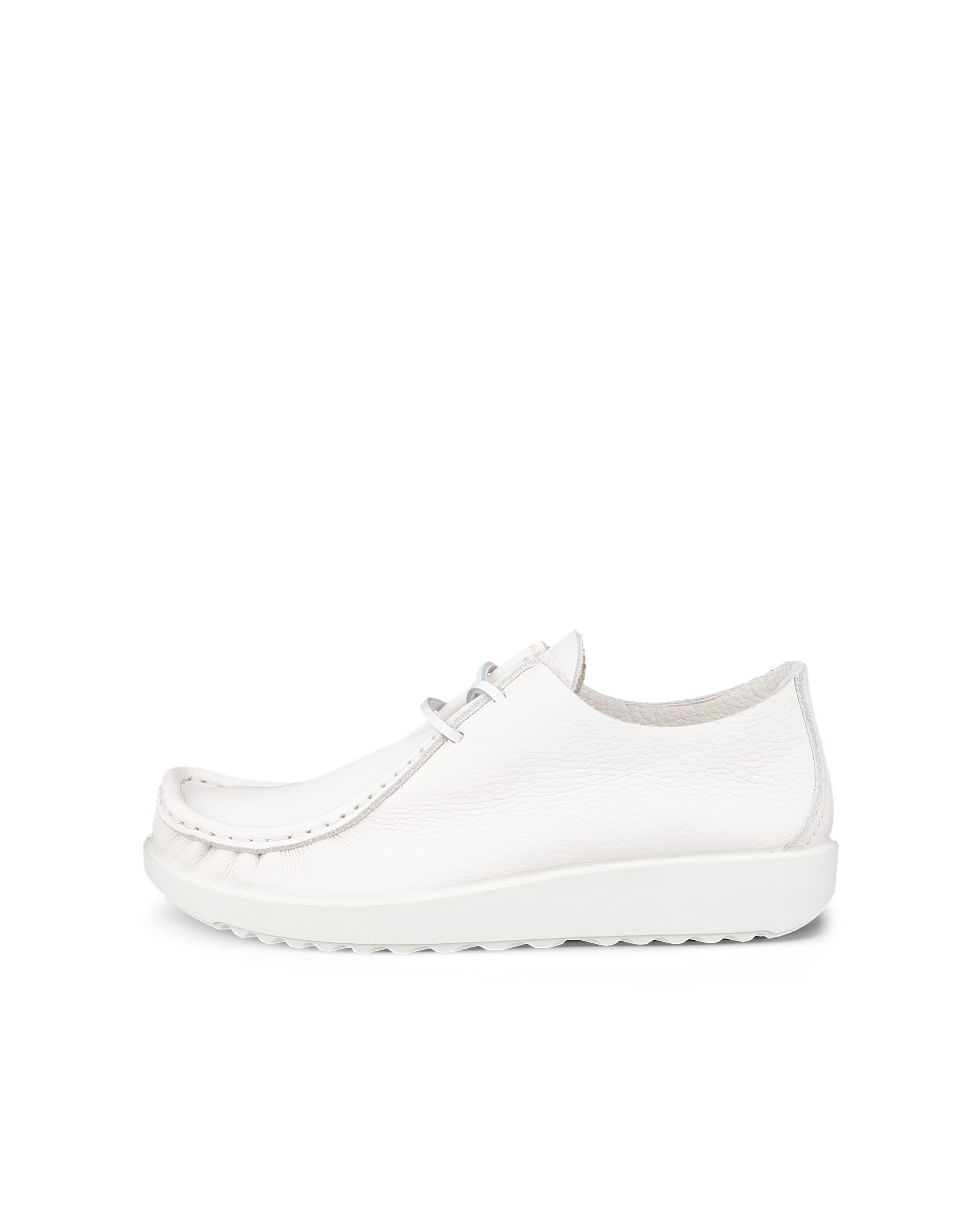 Męskie skórzane buty sznurowane ECCO® JOKE - Biały - Outside