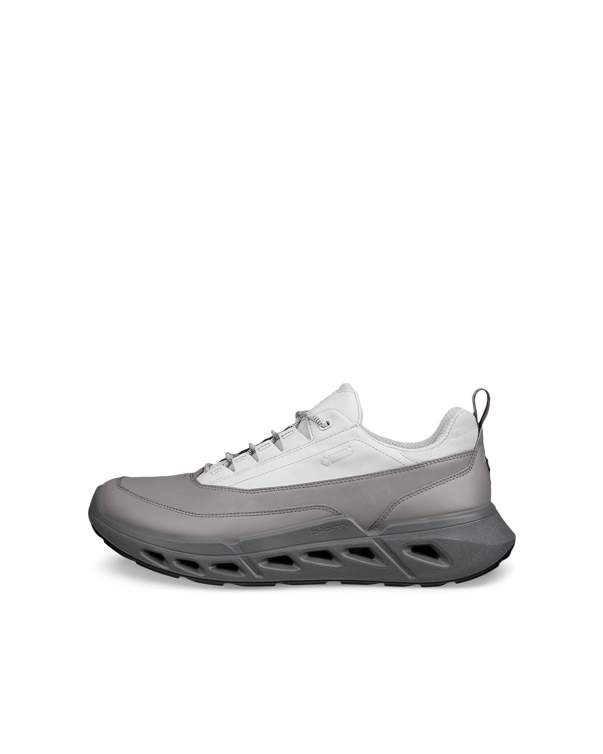 ECCO® BIOM 720 baskets en cuir Gore-Tex pour homme - Gris - Outside