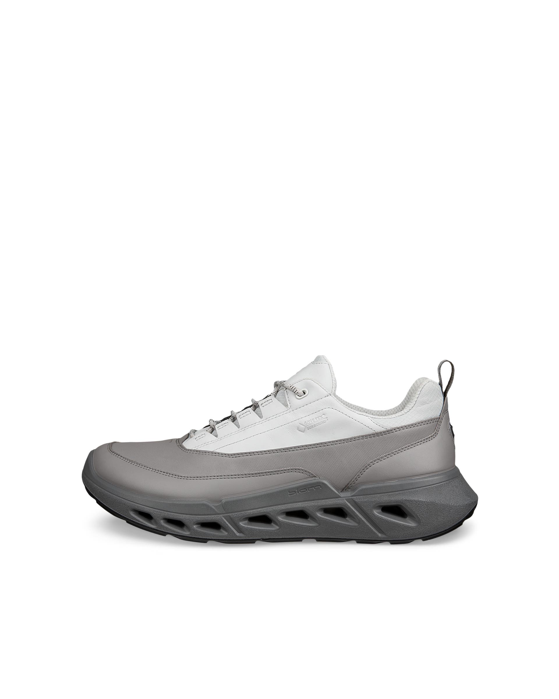 ECCO® BIOM 720 baskets en cuir Gore-Tex pour homme - Gris - Outside