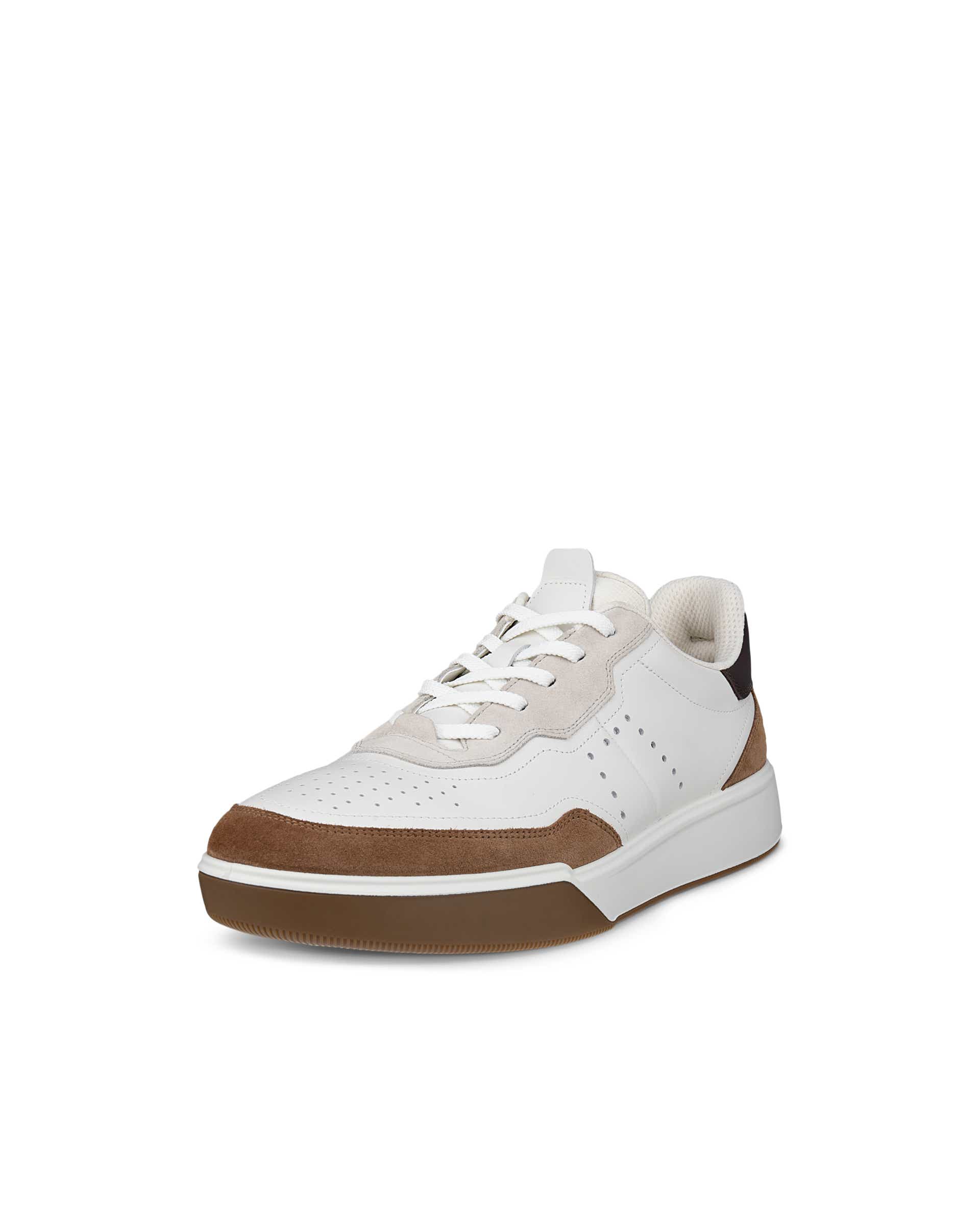 ECCO® STREET COURT heren leren sneaker - Bruin - Main