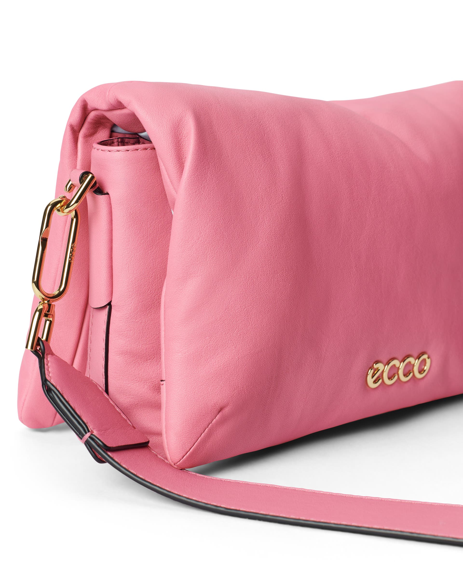 ECCO® Pinch Soft Large Leather Crossbody Bag - Pink - Detail-1