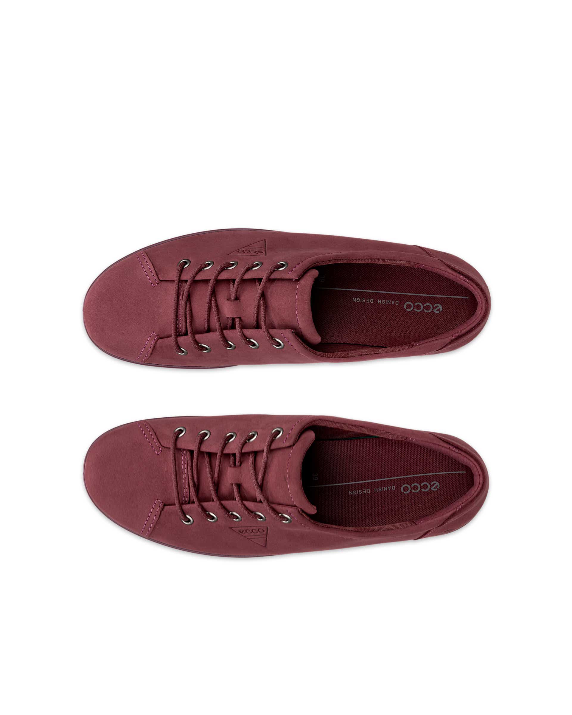 ECCO® SOFT 2.0 chaussures de marche en nubuck pour femme - Rose - Top left pair