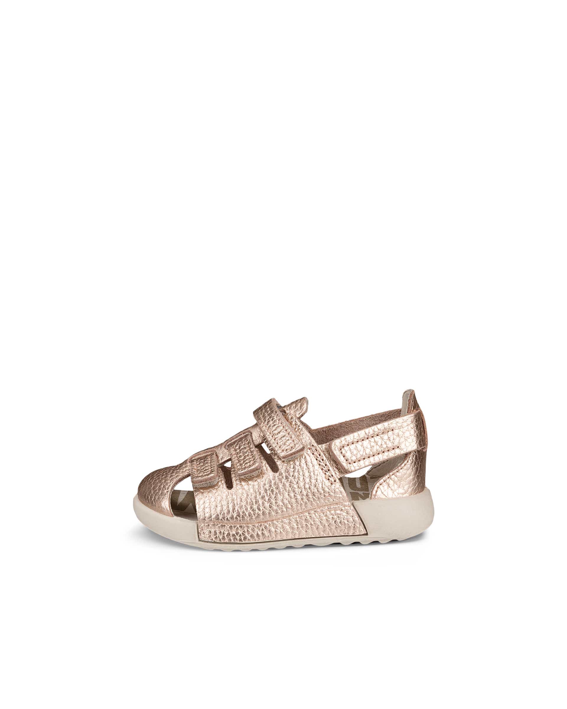 Kids' ECCO® Cozmo Leather Fisherman Sandal - Metallics - Outside
