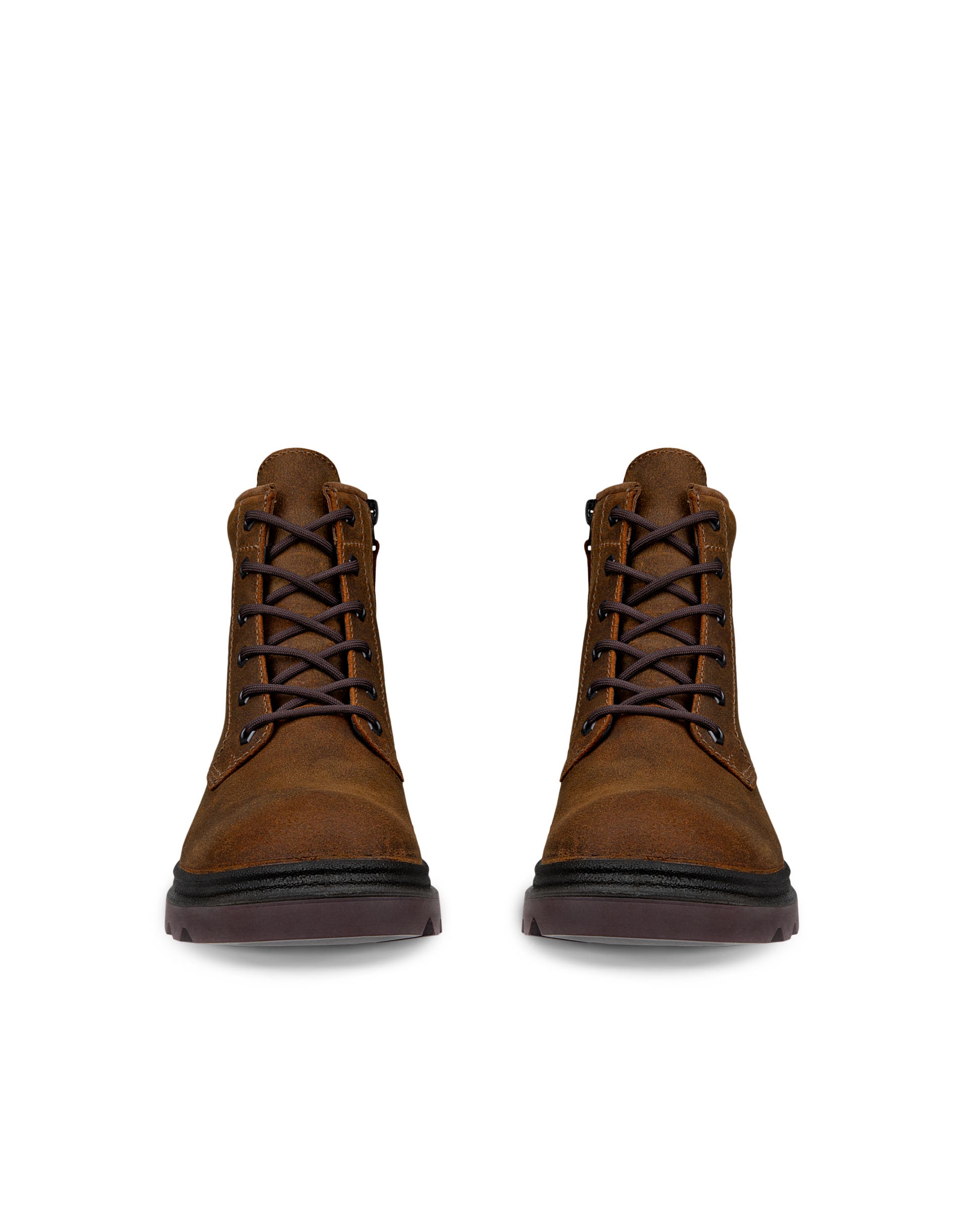 ECCO® Grainer odiniai suvarstomi auliniai batai moterims - Ruda - Front pair