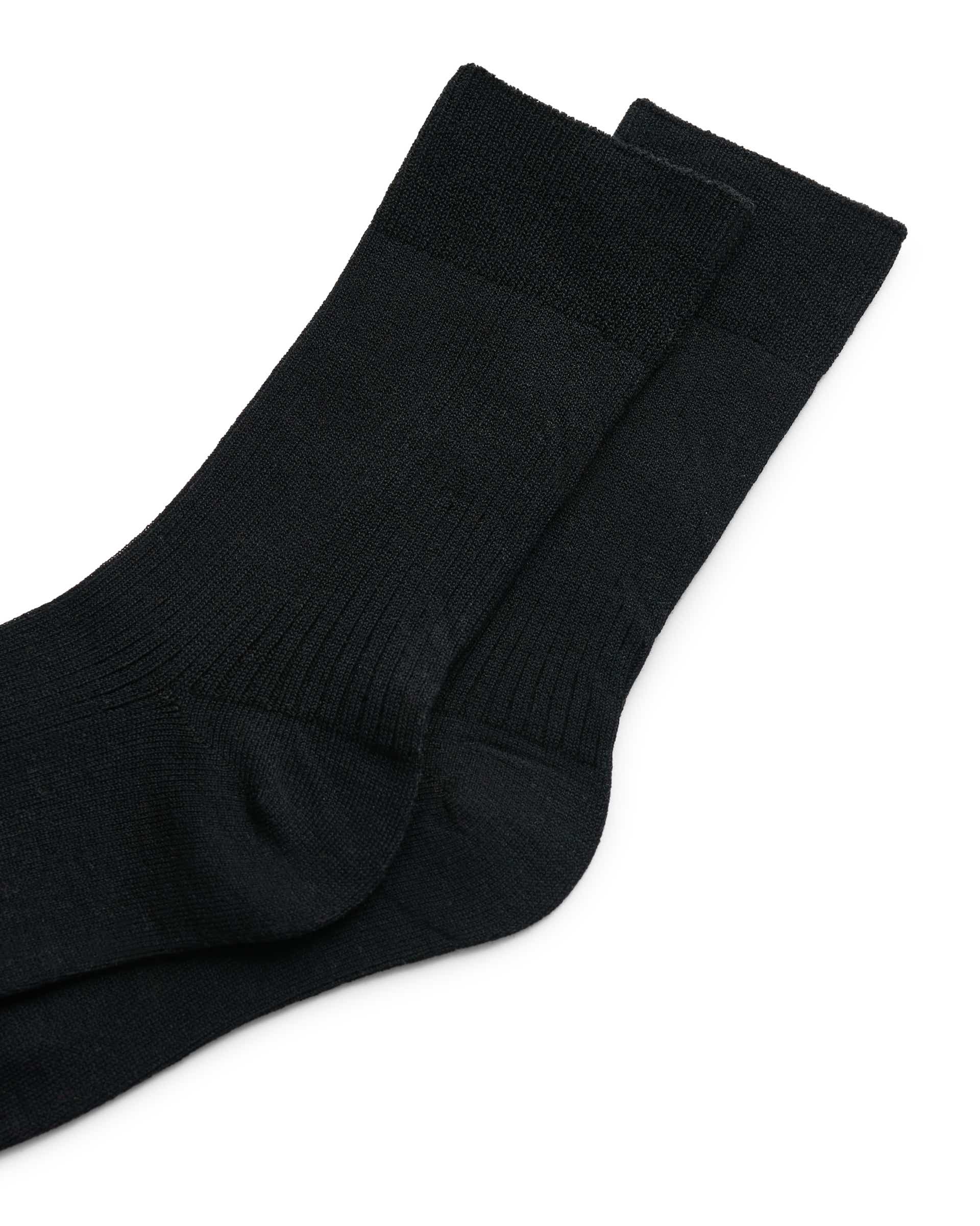 ECCO® chaussettes mi-hautes côtelées pour femme - Noir - Detail-2