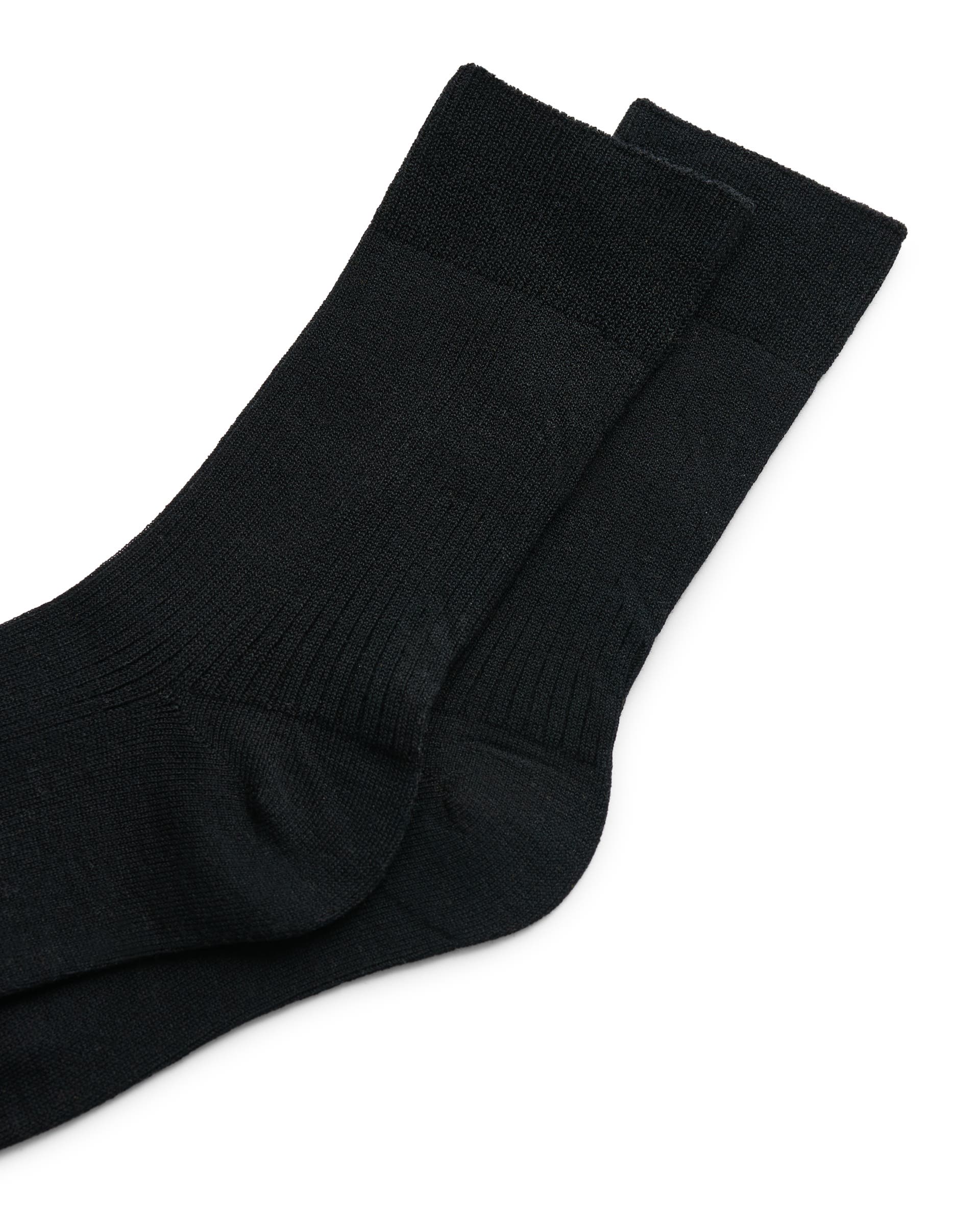 Women's ECCO® Vibe Ribbed Mid-Cut Sock - Black - Detail-2