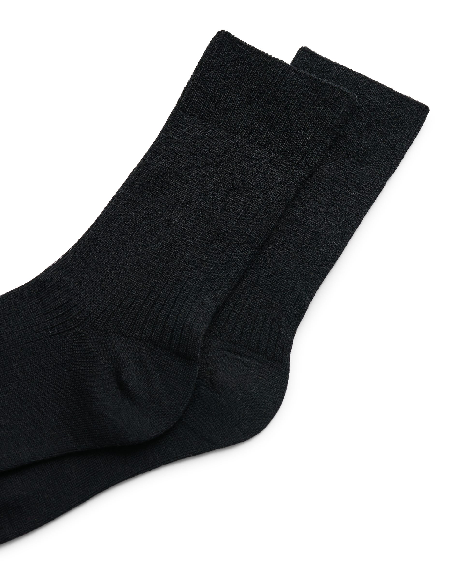 Women's ECCO® Vibe Ribbed Mid-Cut Sock - Black - Detail-2