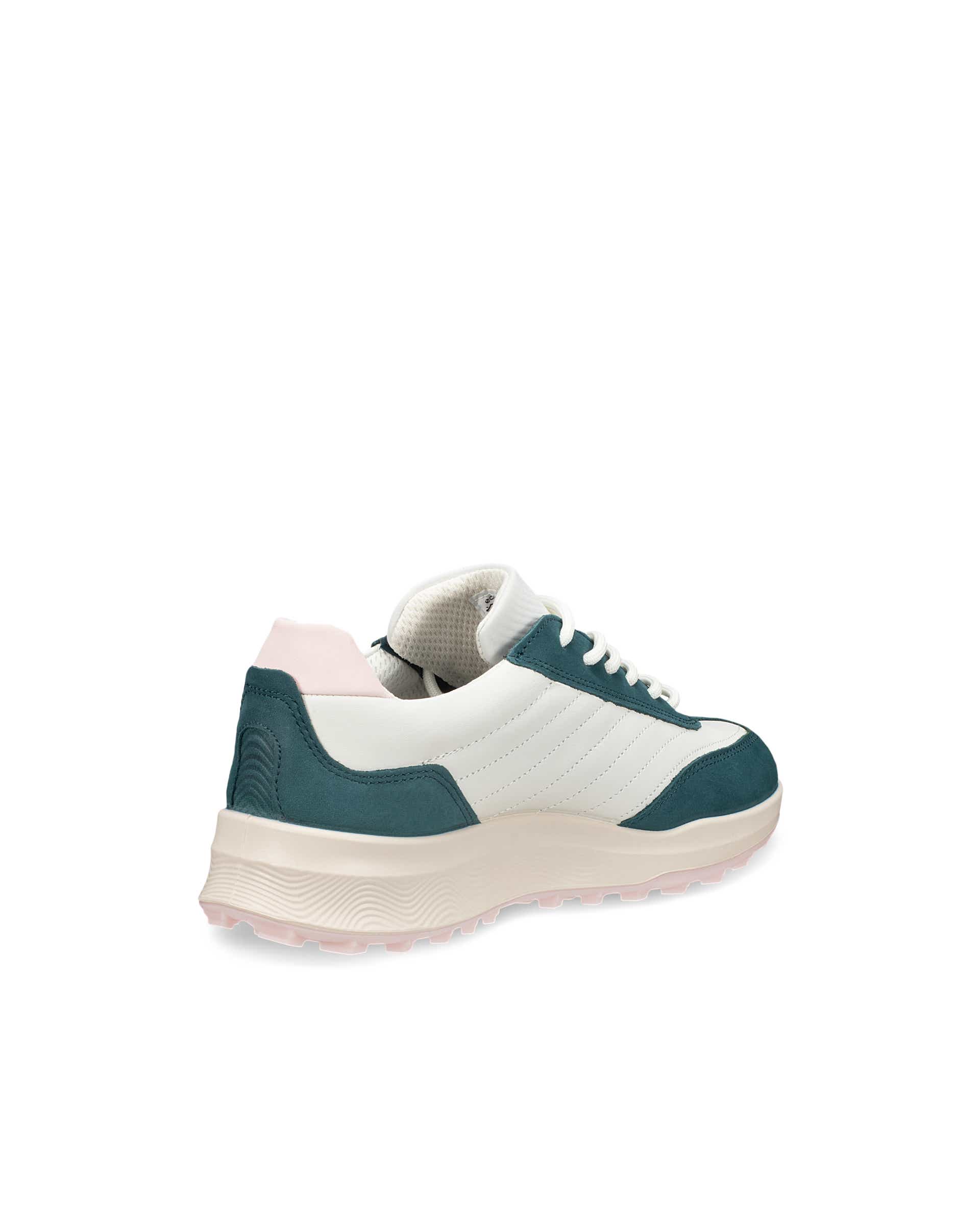 Women's ECCO® GOLF STREET VIBE Leather Waterproof Golf Shoe - White - Back