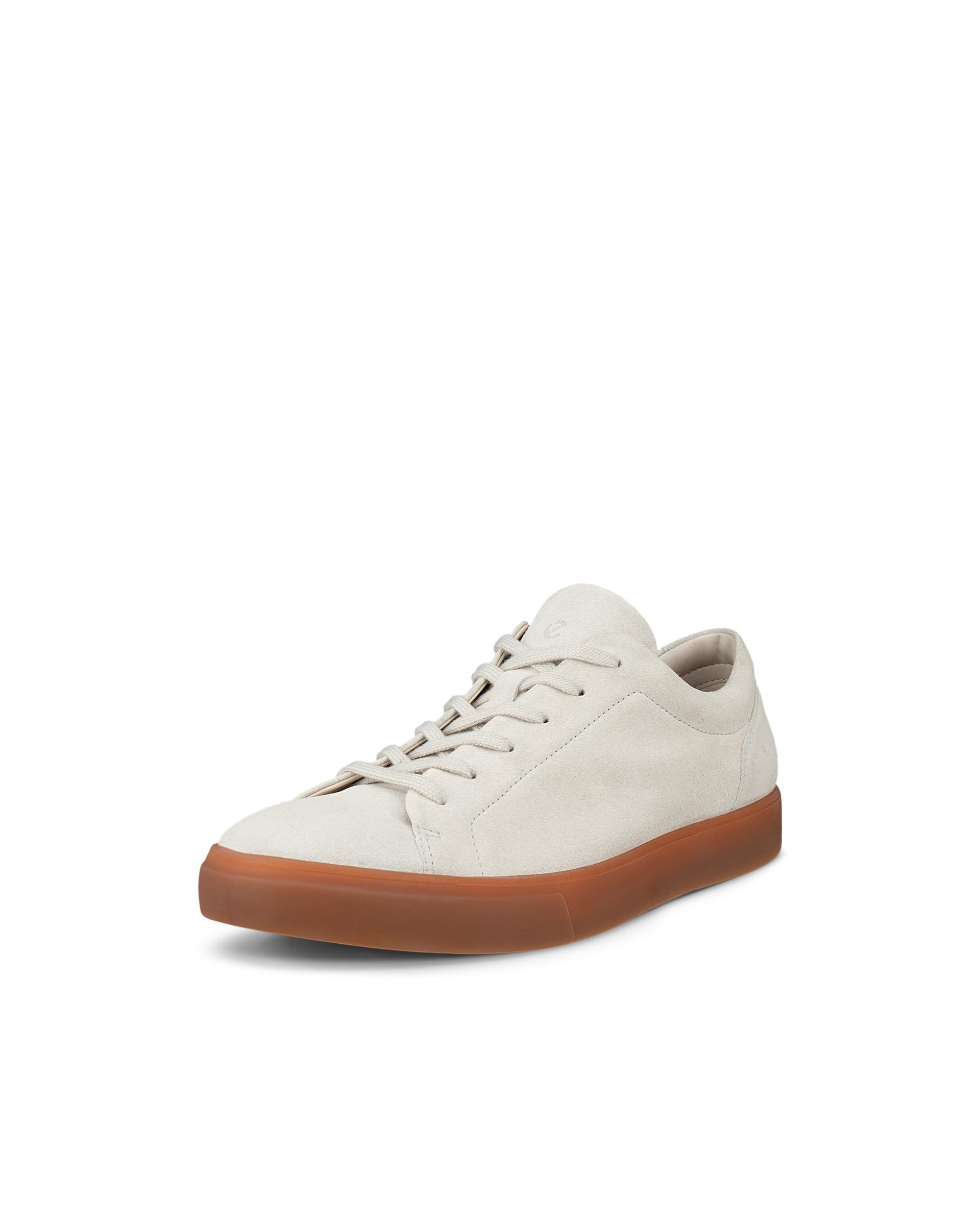 Men's ECCO® SOFT 10 Suede Trainer - Beige - Main