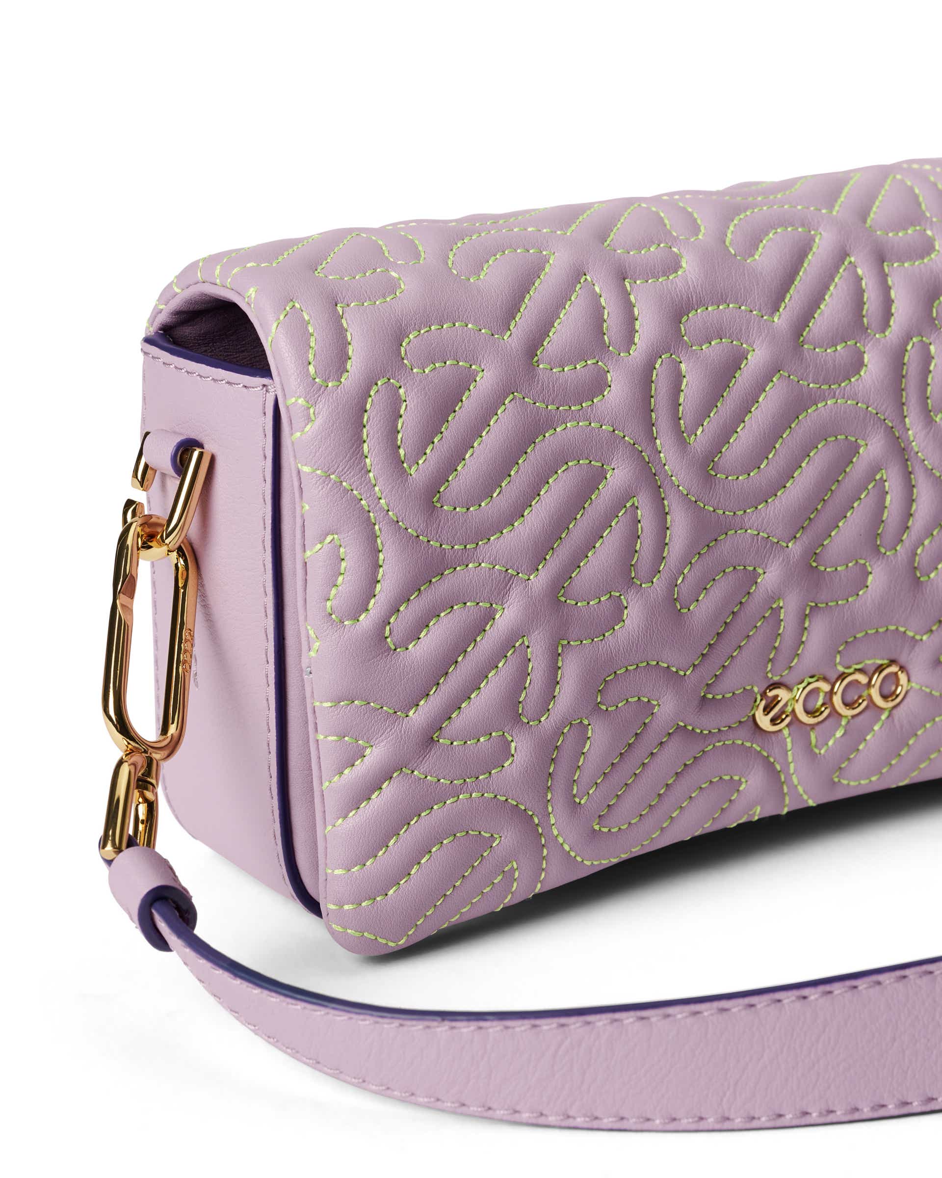 ECCO Pinch Small Quilted Wave レザーショルダーバッグ | パープル ECCO Pinch Small Quilted Wave レザーショルダーバッグ | パープル