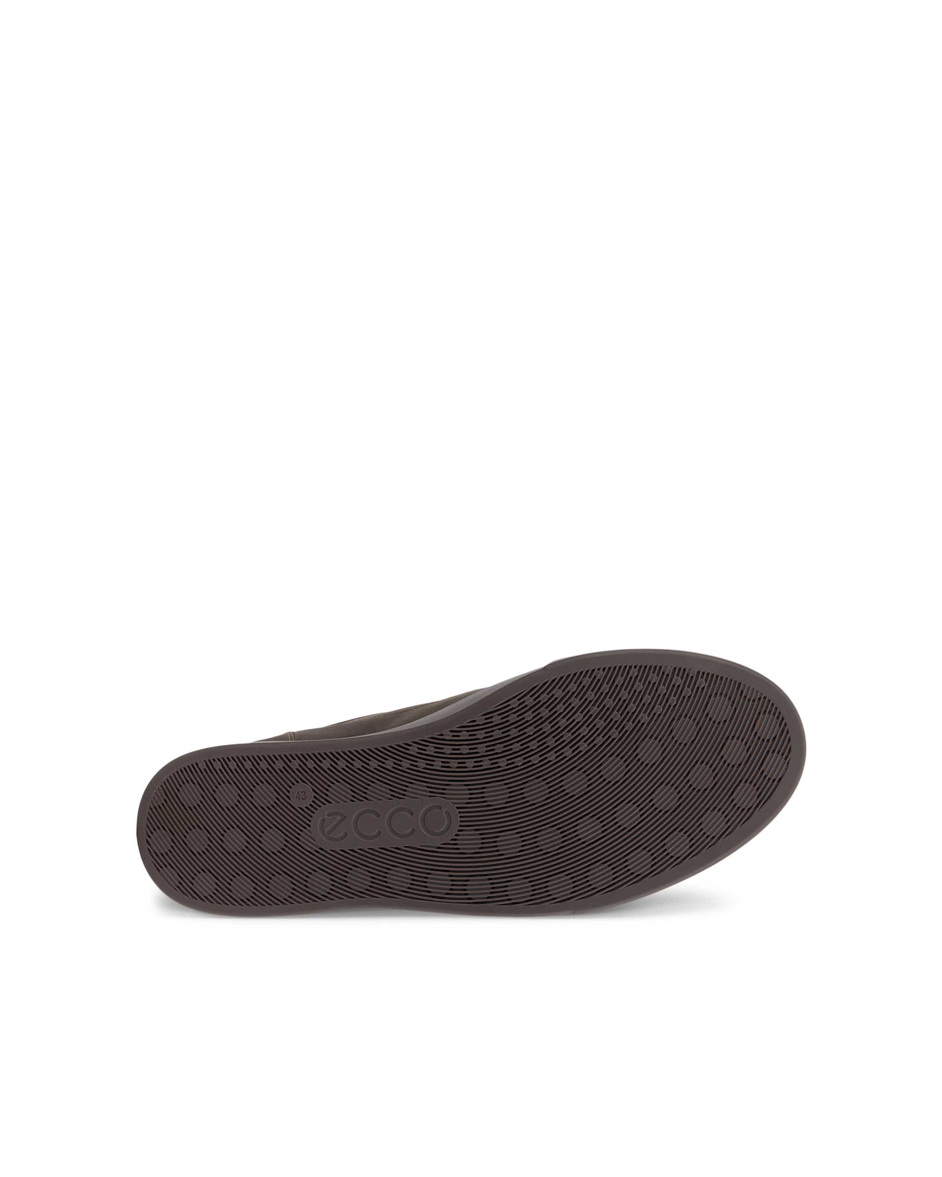 Men's ECCO® SOFT 10 Nubuck Sneaker - Brown - Sole