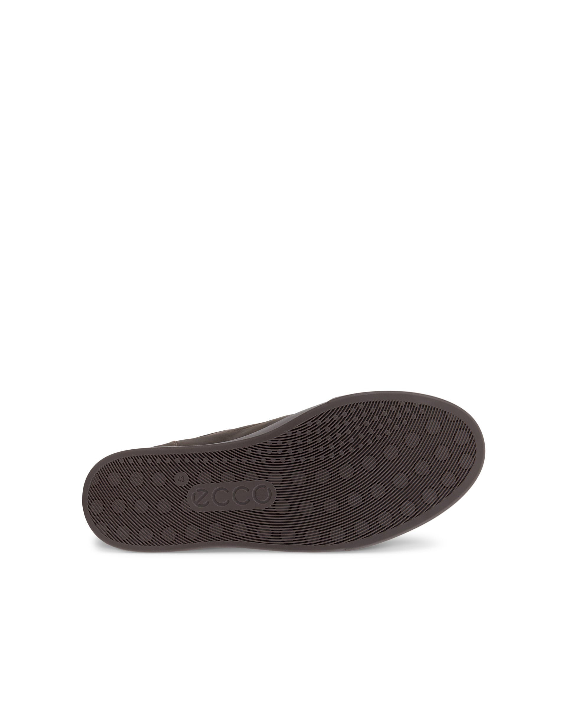 Men's ECCO® SOFT 10 Nubuck Sneaker - Brown - Outside