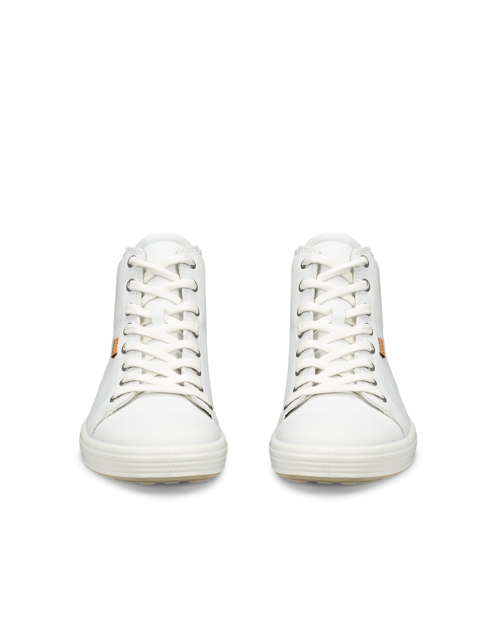 ECCO® SOFT 7 Damen High-Top Sneaker aus Leder - Weiß - Outside