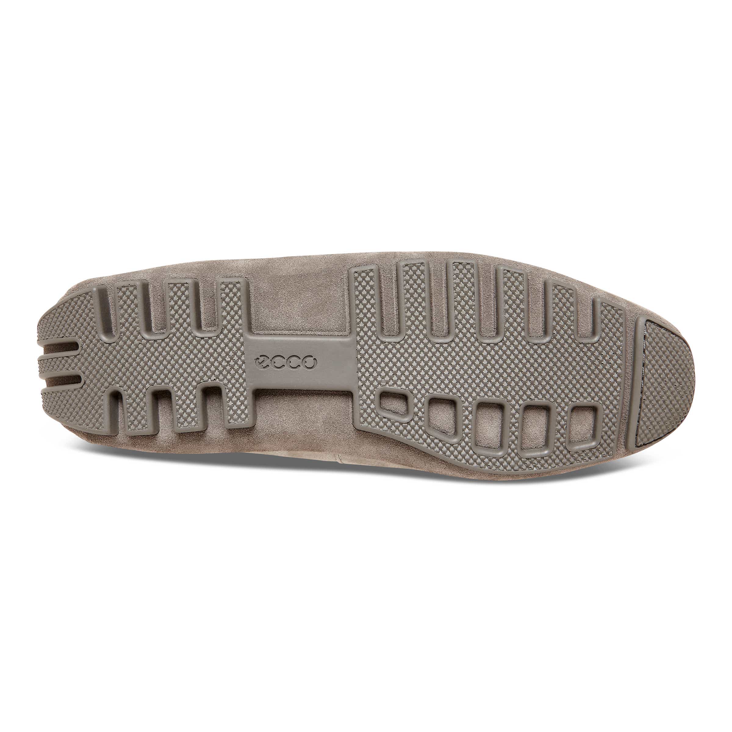 Men's ECCO® Summer Moc Nubuck Moccasin - Grey - Sole