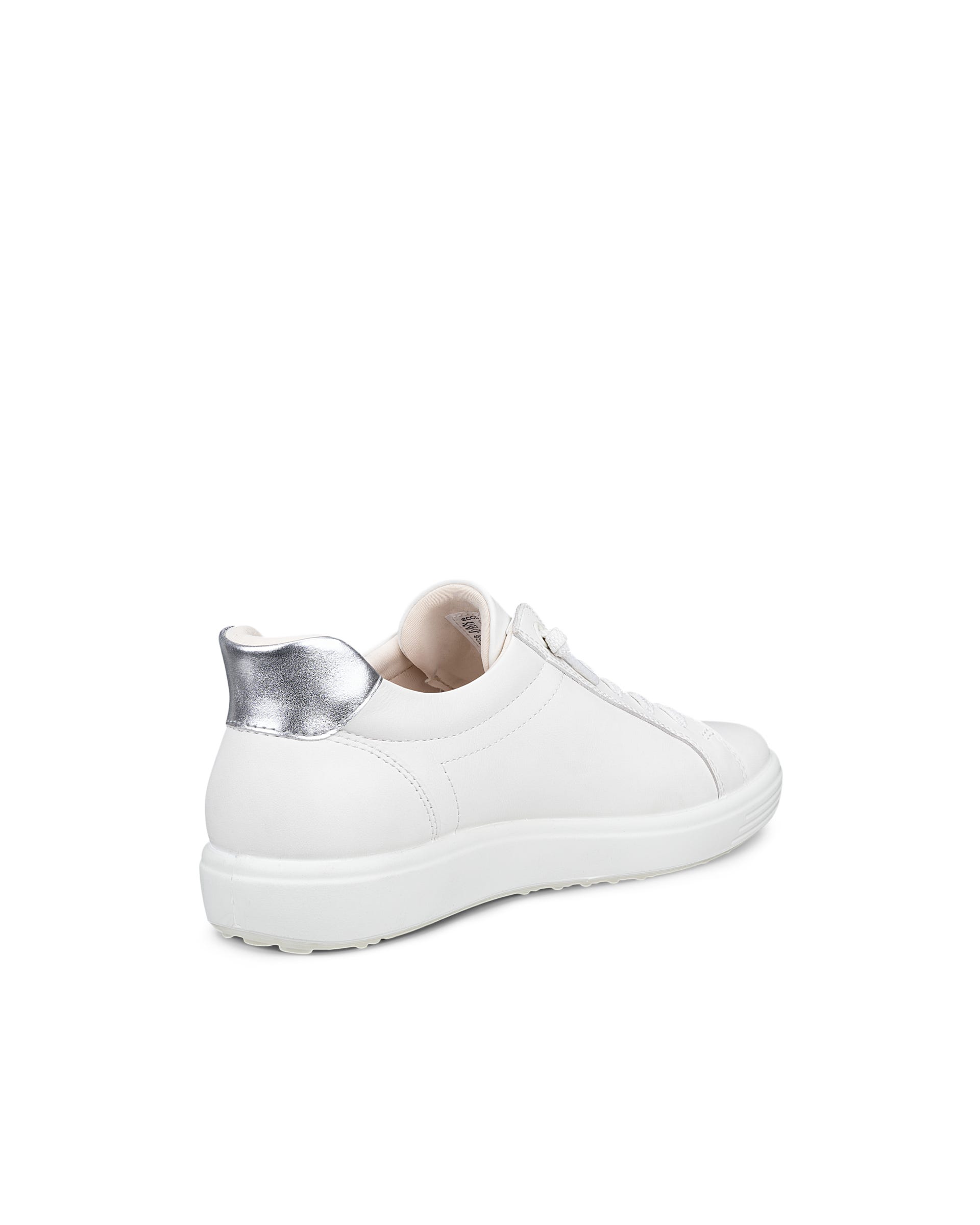 ECCO® SOFT 7 dames leren sneaker - Wit - Outside