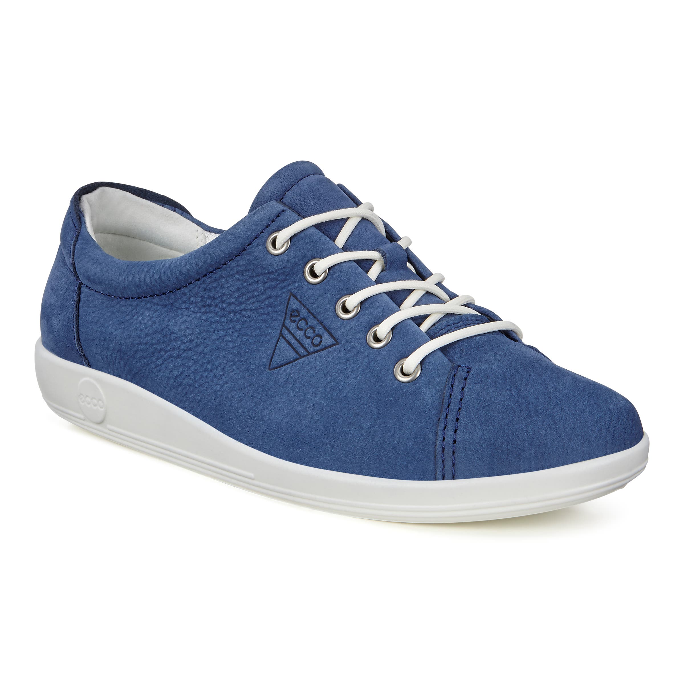 Women's ECCO® Soft 2.0 Nubuck Walking Shoe - Blue - Main