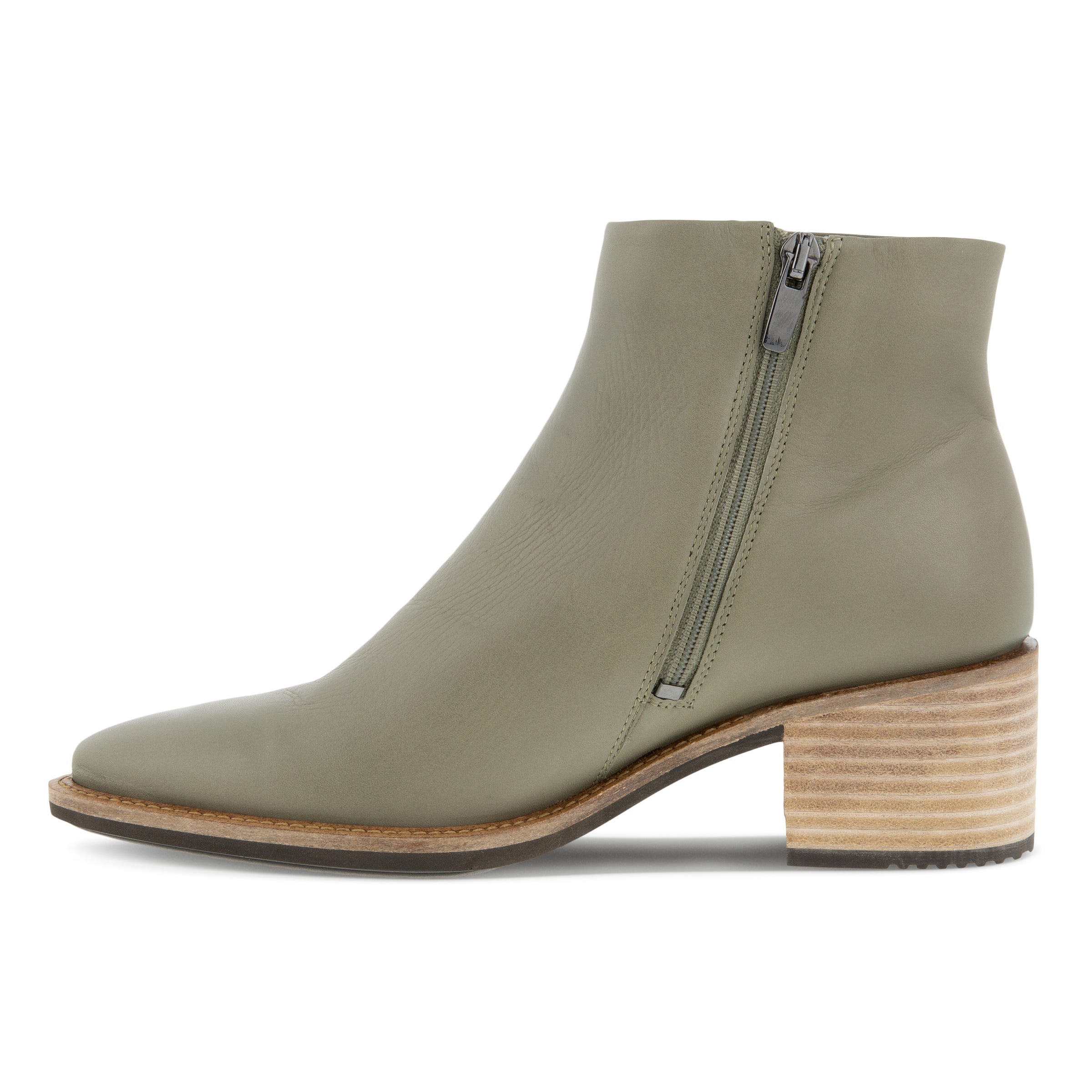Women's ECCO® Shape 35 Sartorelle Leather Ankle Boot - Green - Inside