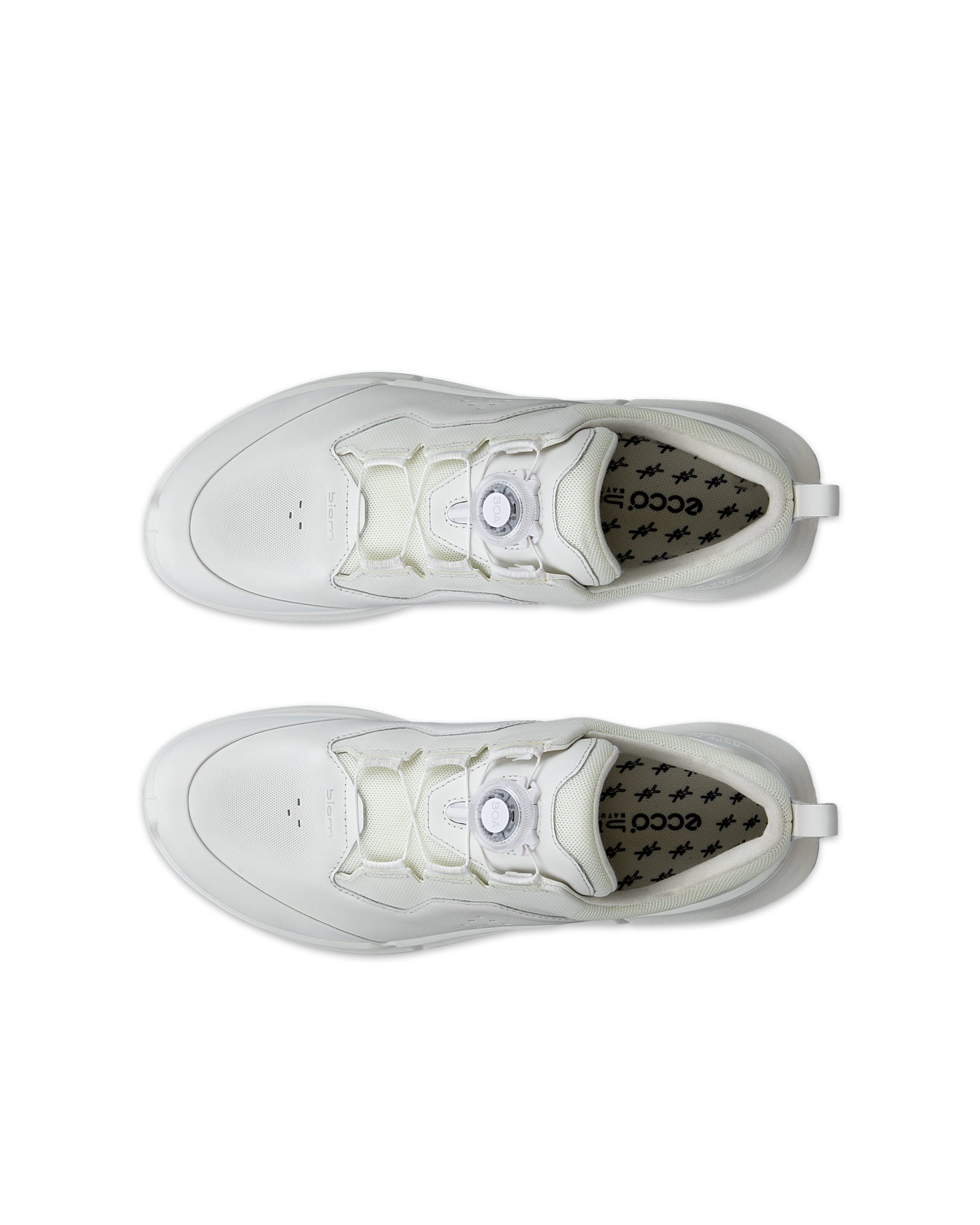 ECCO® BIOM 2.2 Damen Sneaker aus Leder & Textil - Weiß - Top left pair