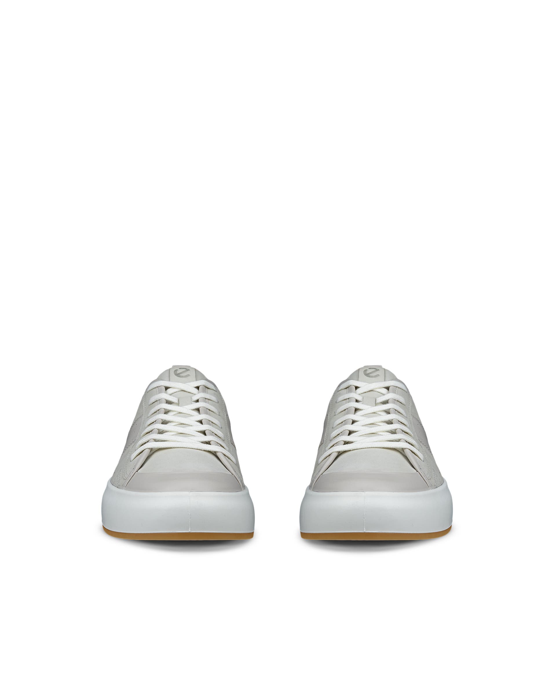 ECCO STREET ACE MENS メンズ レザースニーカー - グレー - Front pair