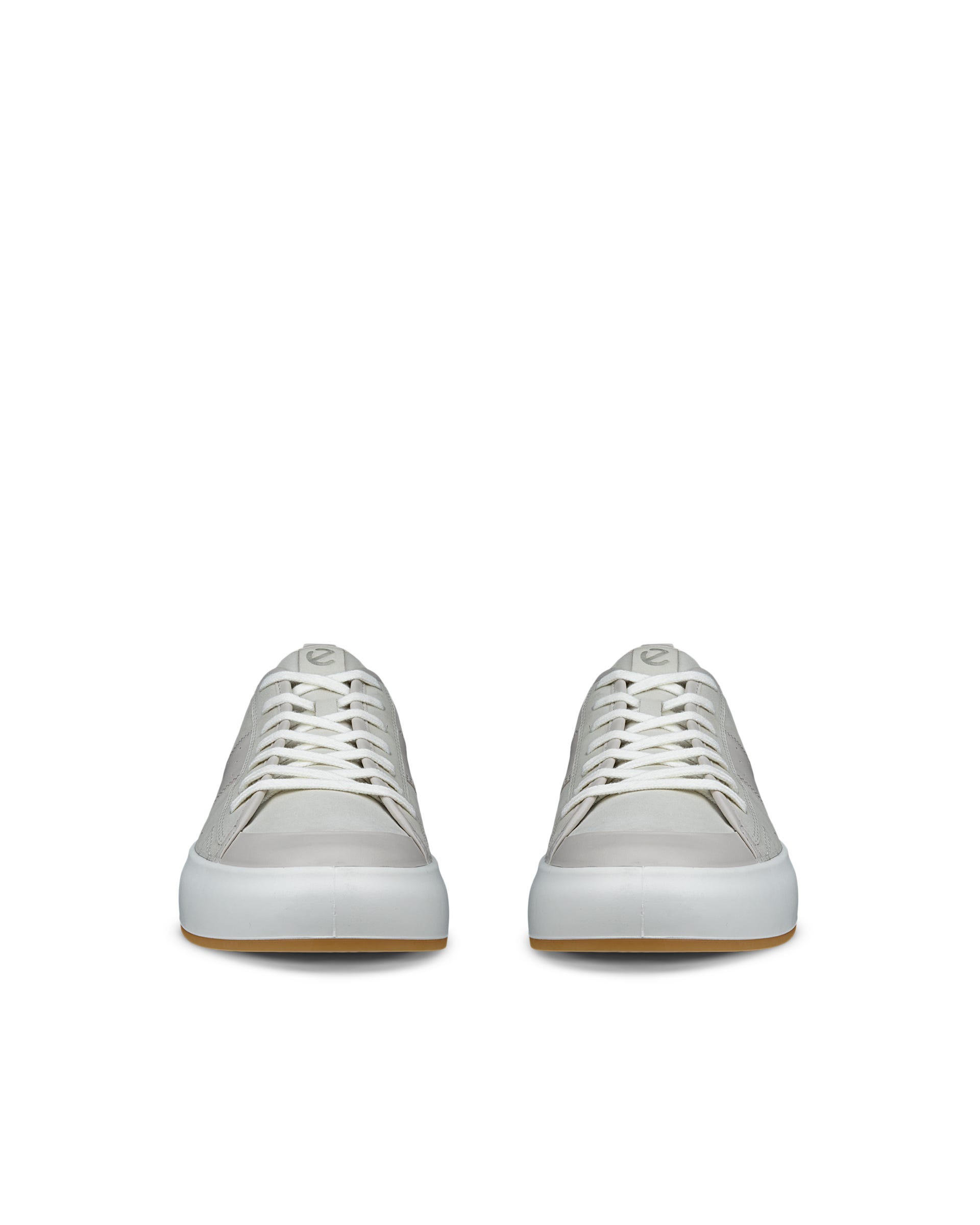 ECCO STREET ACE MENS メンズ レザースニーカー - グレー - Front pair