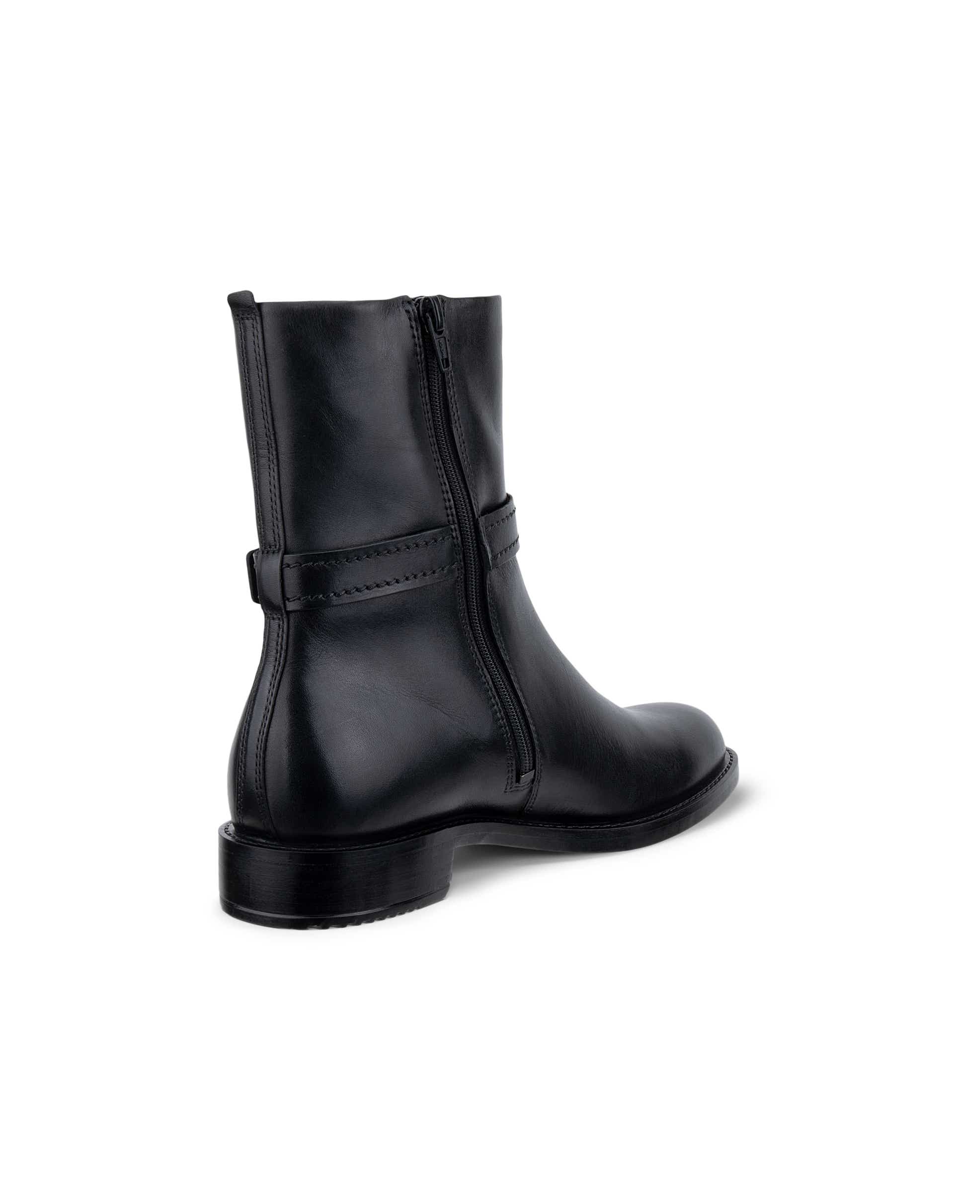 Women's ECCO® SARTORELLE 25 Leather Ankle Boot - Black - Back