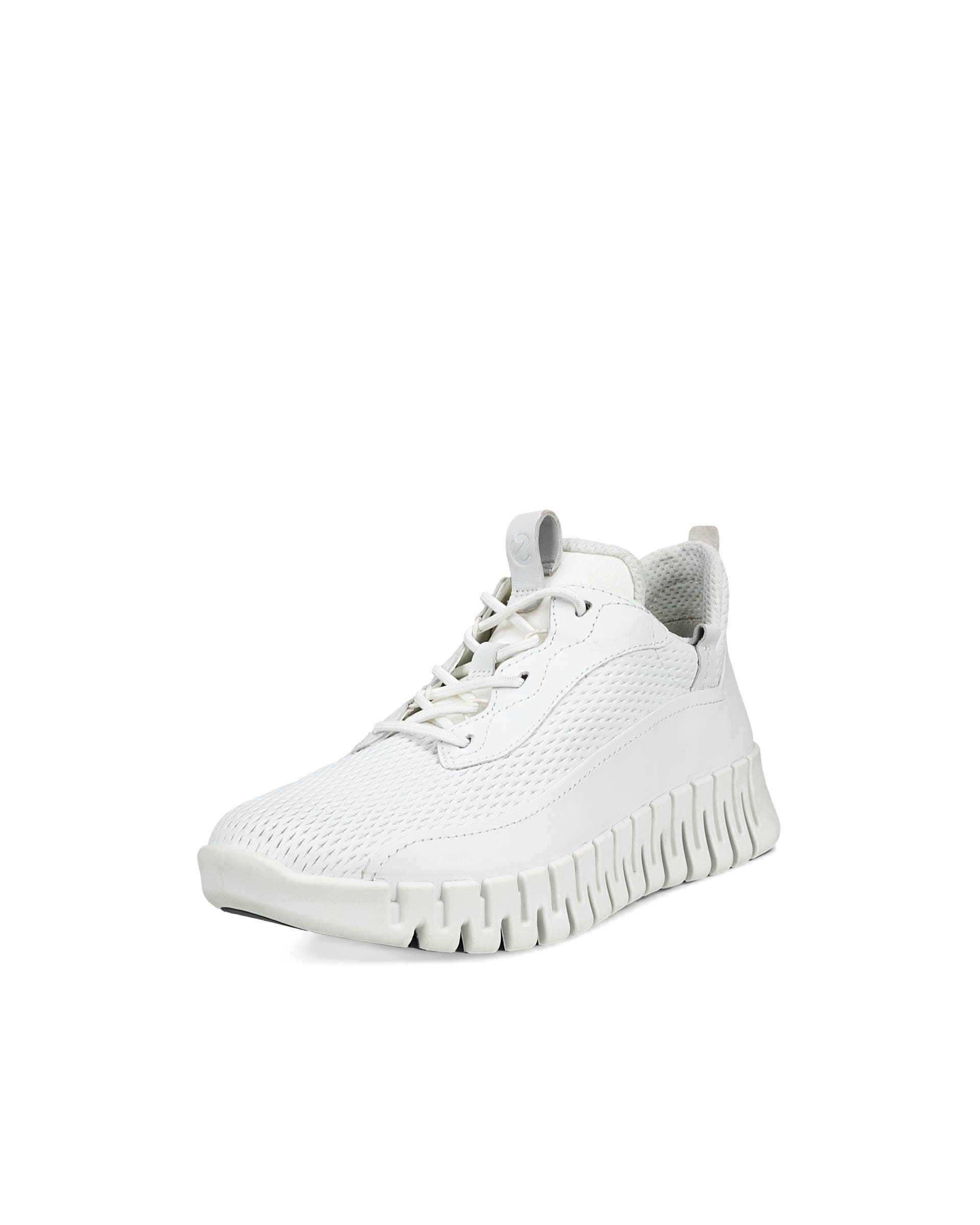Women's ECCO® Gruuv Leather Sneaker - White - Main