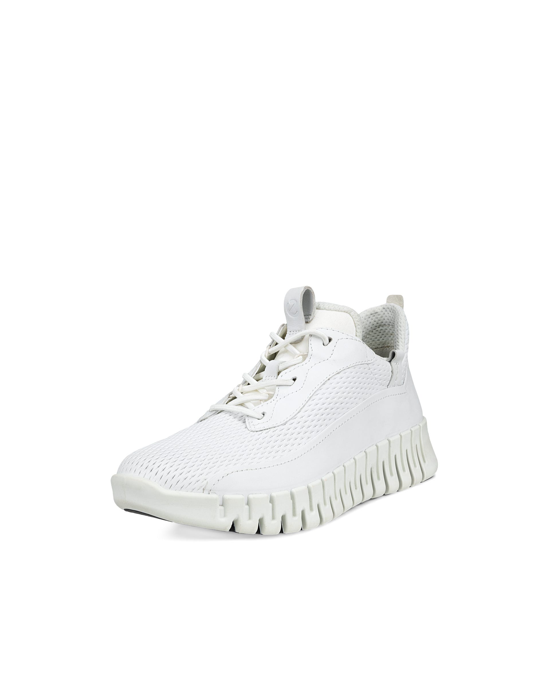 Women's ECCO® Gruuv Leather Sneaker - White - Main