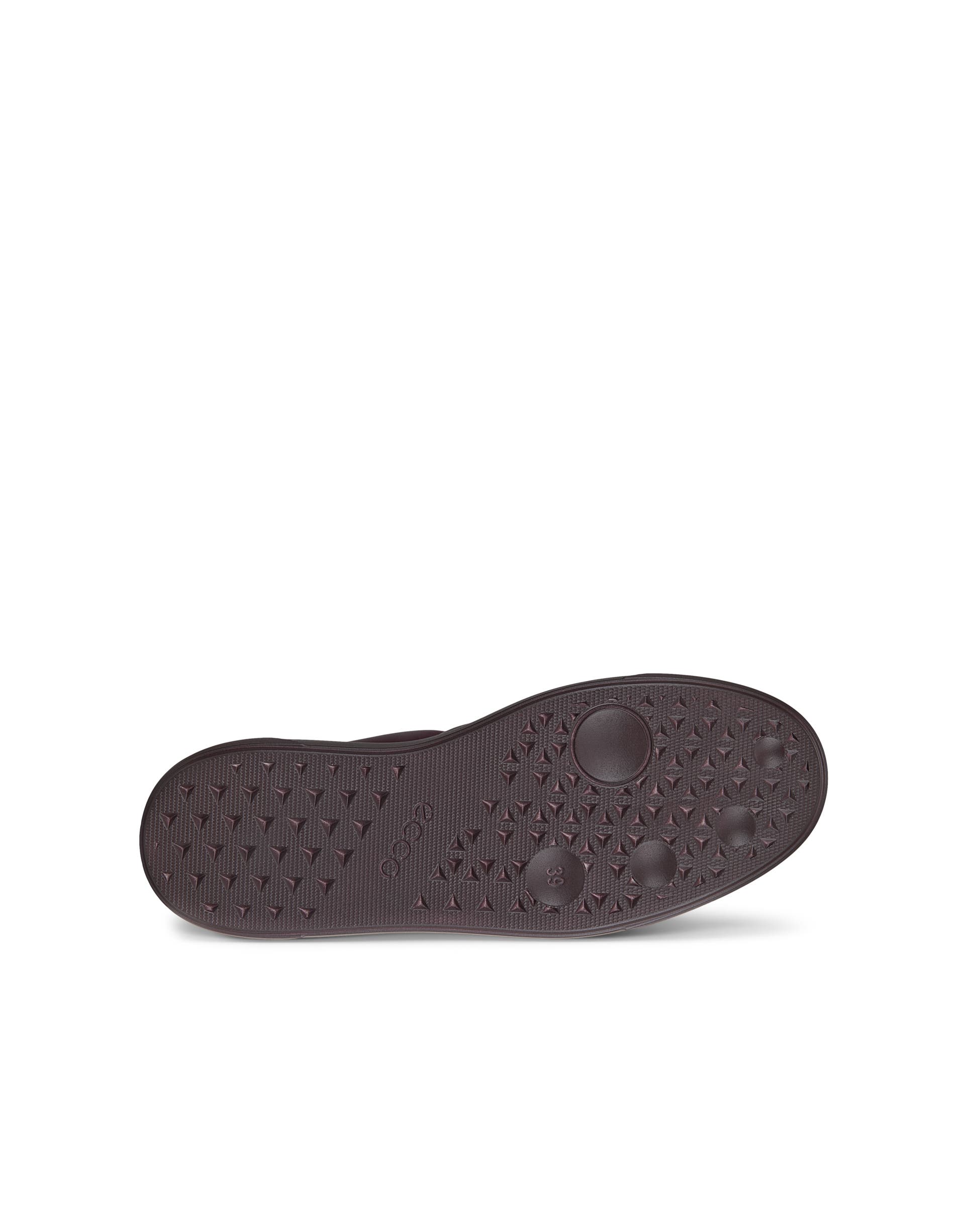 Women's ECCO® Street Platform Leather Platform Sneaker - Purple - Sole