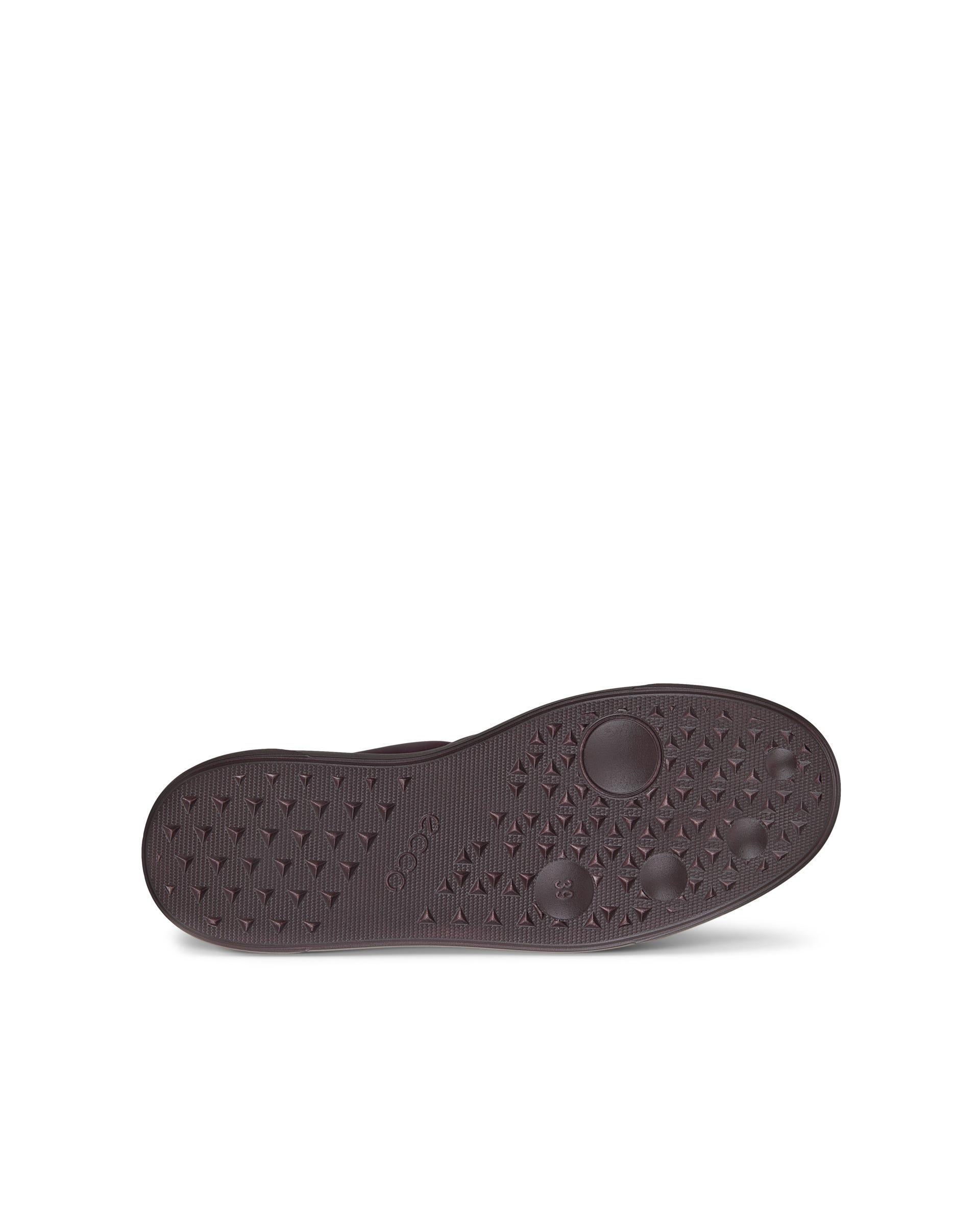 Women's ECCO® Street Platform Leather Platform Sneaker - Purple - Sole