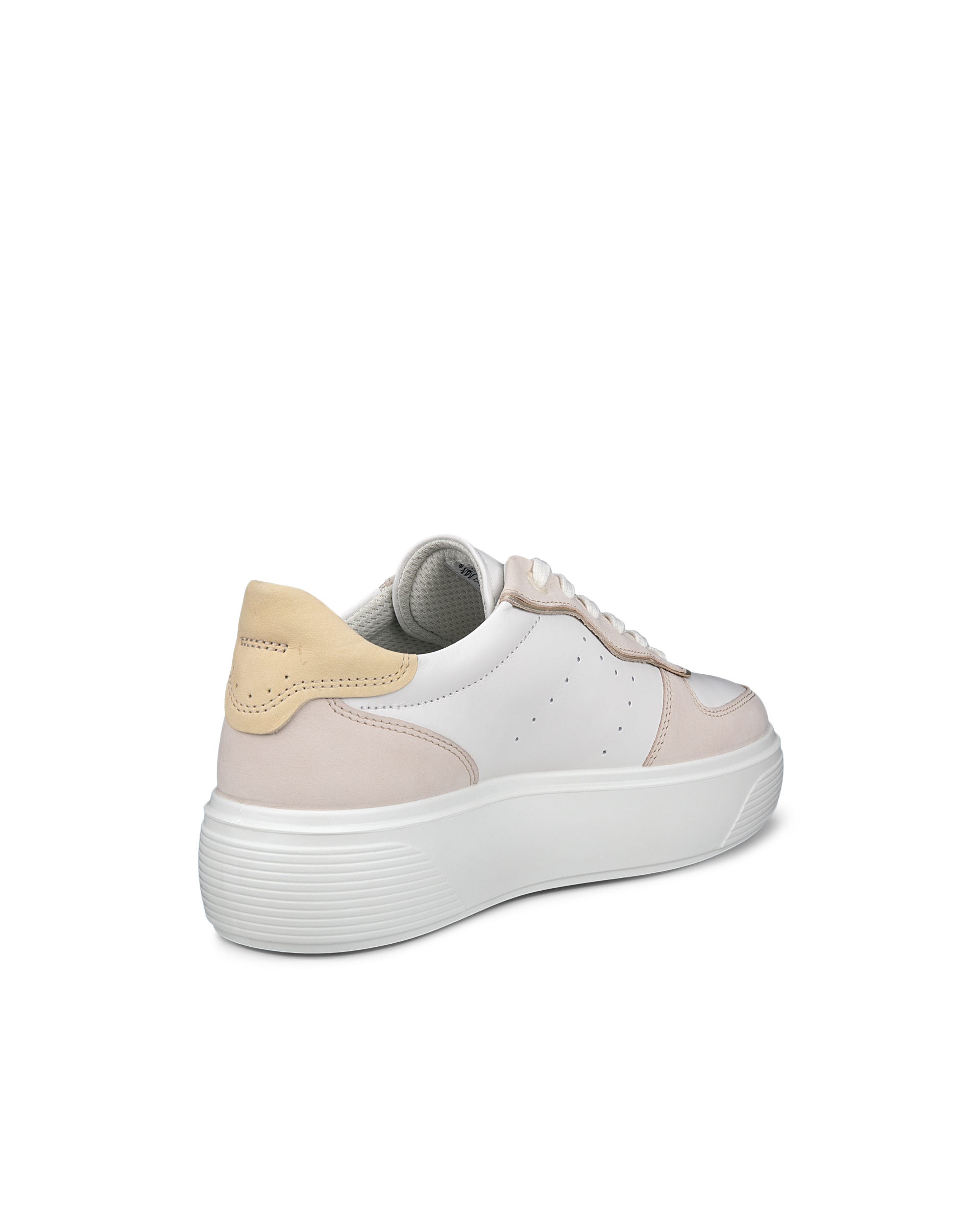 ECCO® Street Platform Dames leren sneaker - Wit - Back