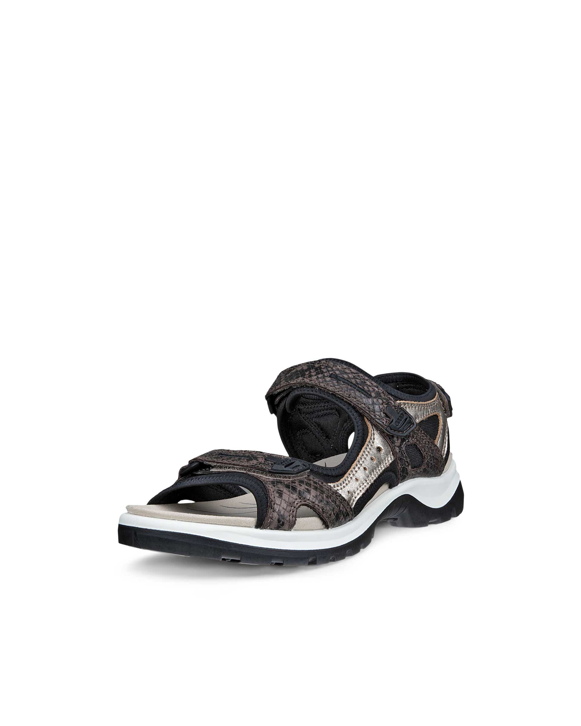 Chinelos tiras cruzadas couro mulher ECCO® OFFROAD - Castanho - Main