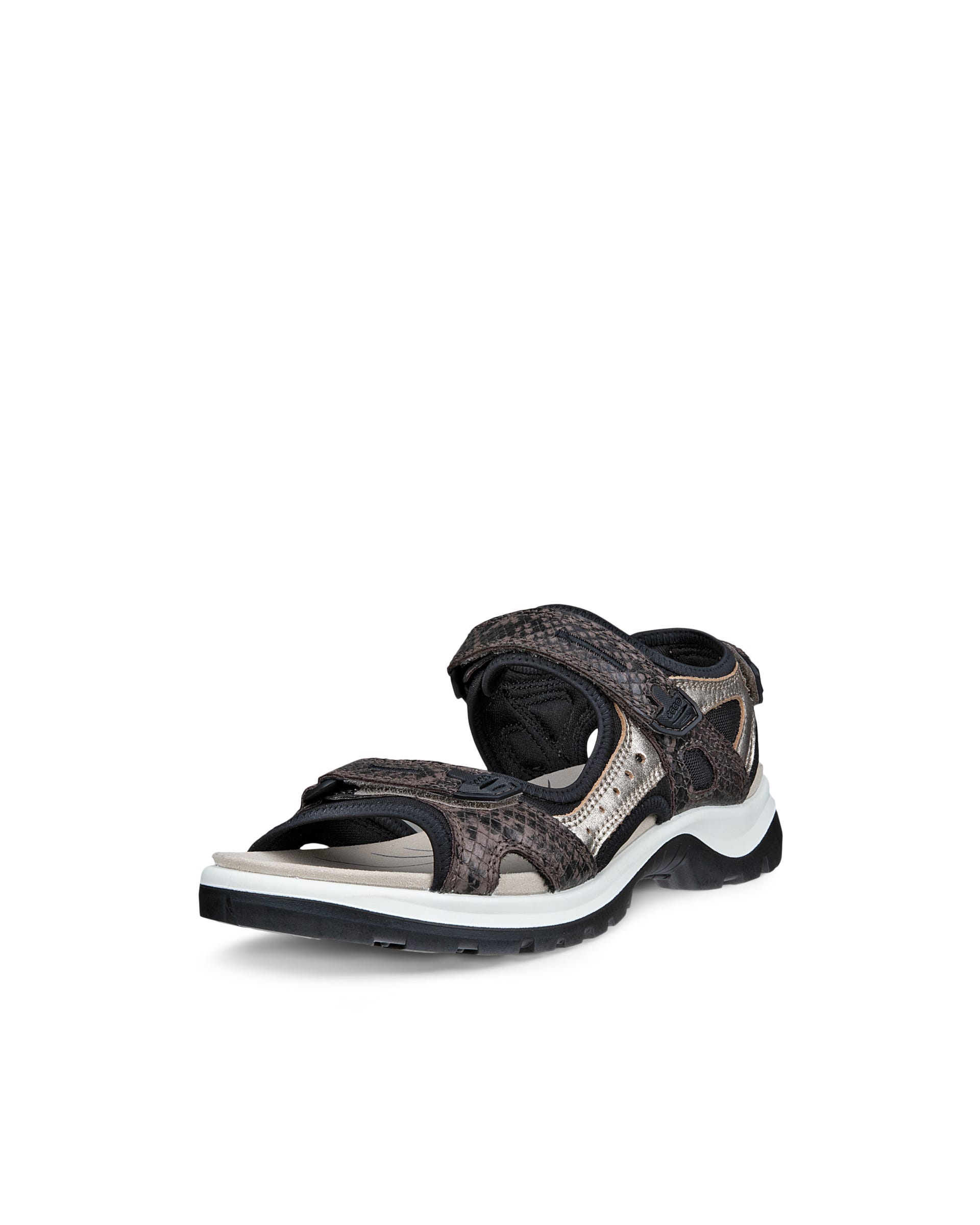 Chinelos tiras cruzadas couro mulher ECCO® OFFROAD - Castanho - Main
