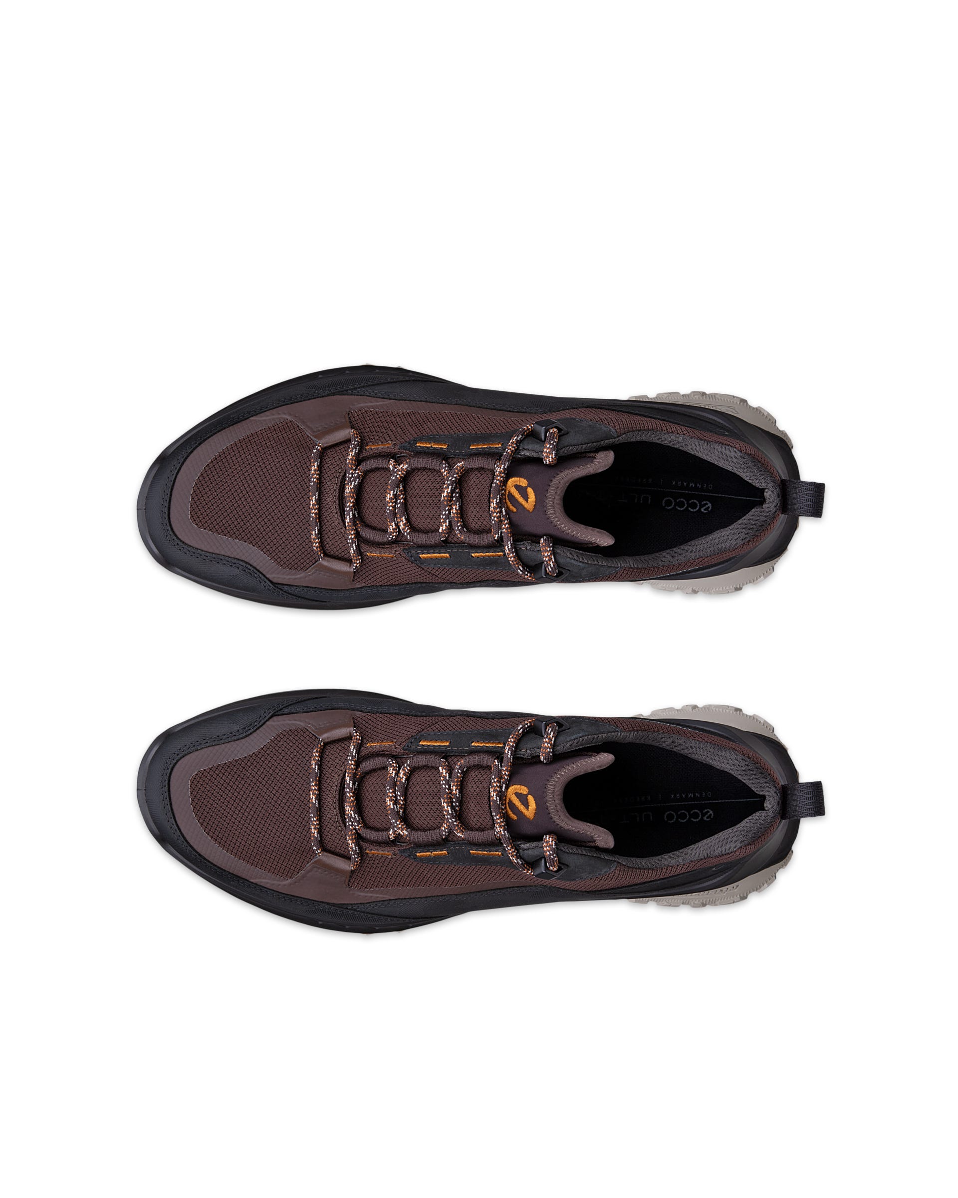 Men's ECCO® ULT-TRN Nubuck Waterproof Hiking Shoe - Brown - Top left pair