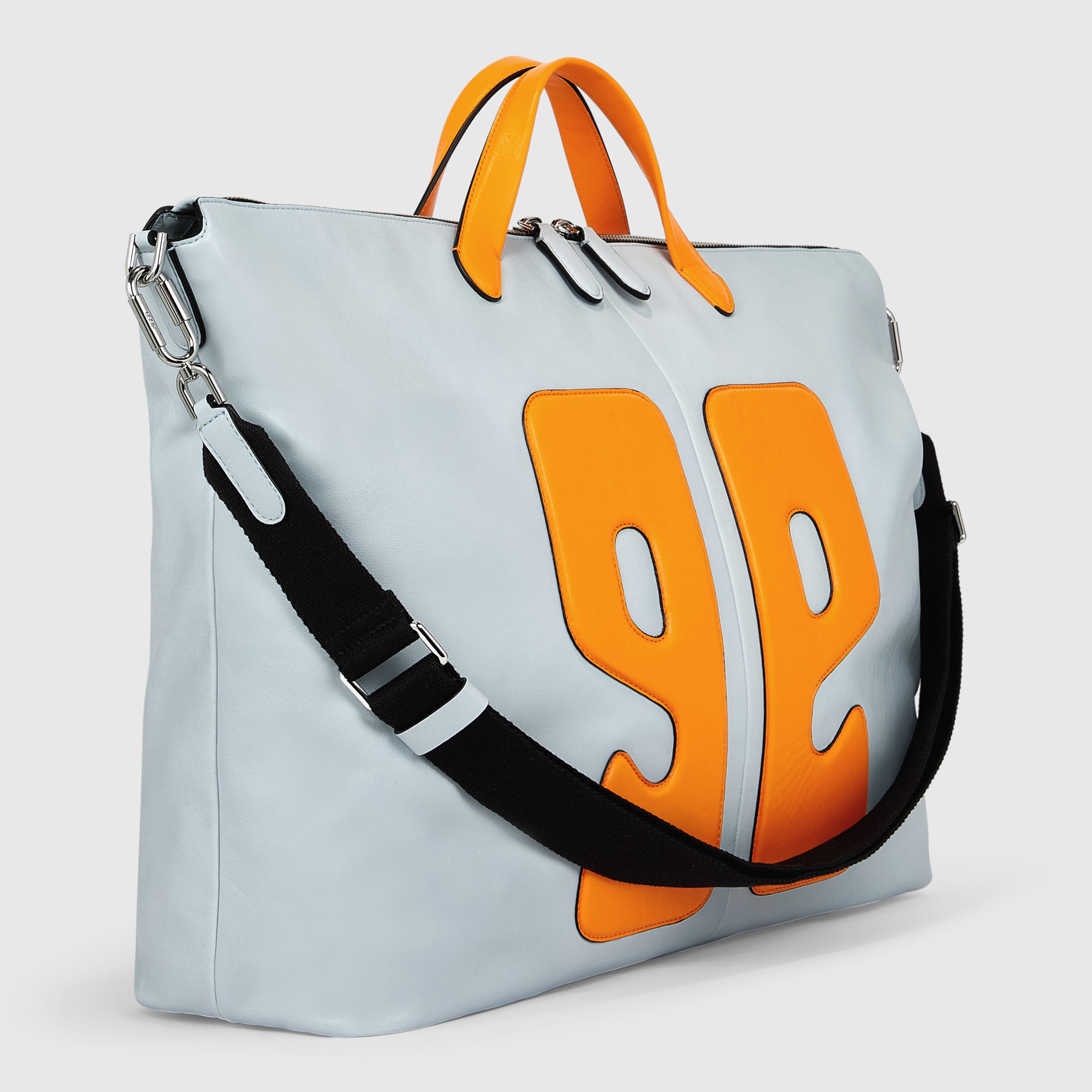 ECCO® E Weekender Leather Tote Bag - Blue - Main