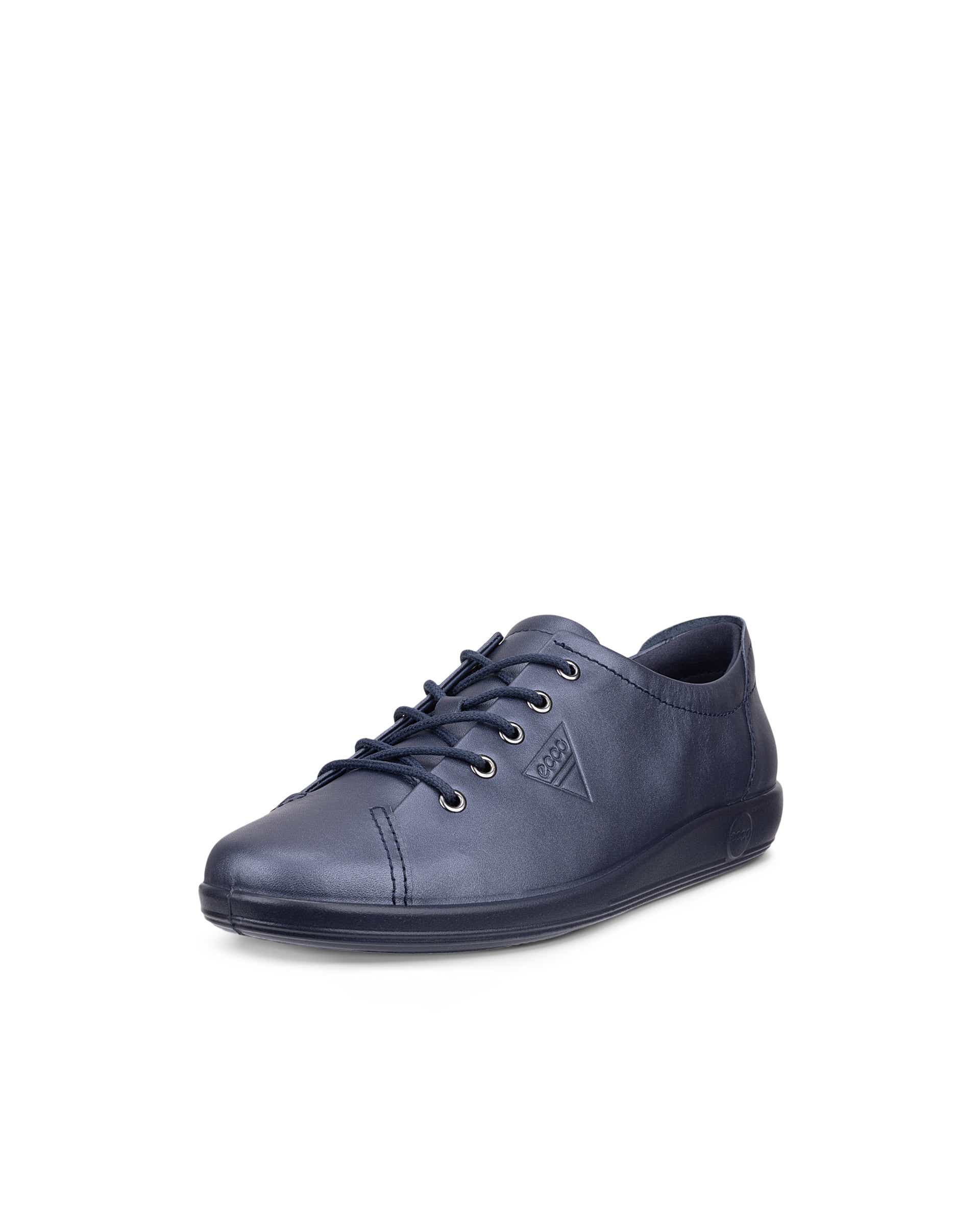 ECCO® SOFT 2.0 Damen Lederschnürschuh - Blau - Main