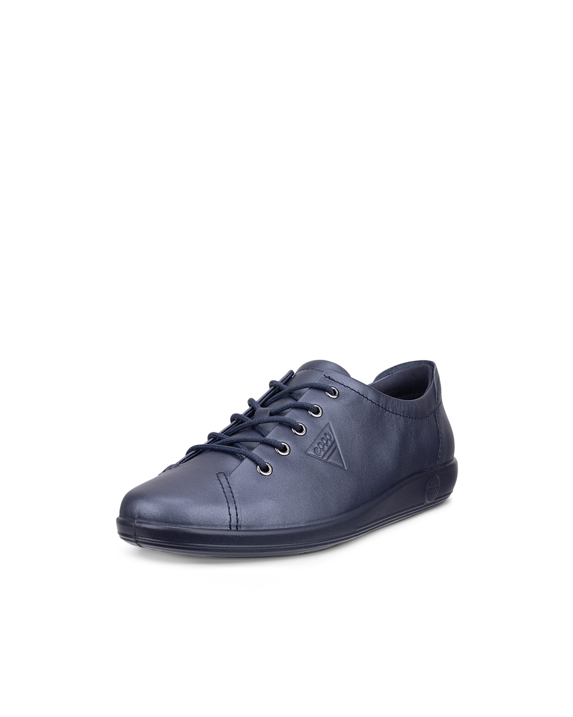 ECCO® SOFT 2.0 Damen Lederschnürschuh - Blau - Main
