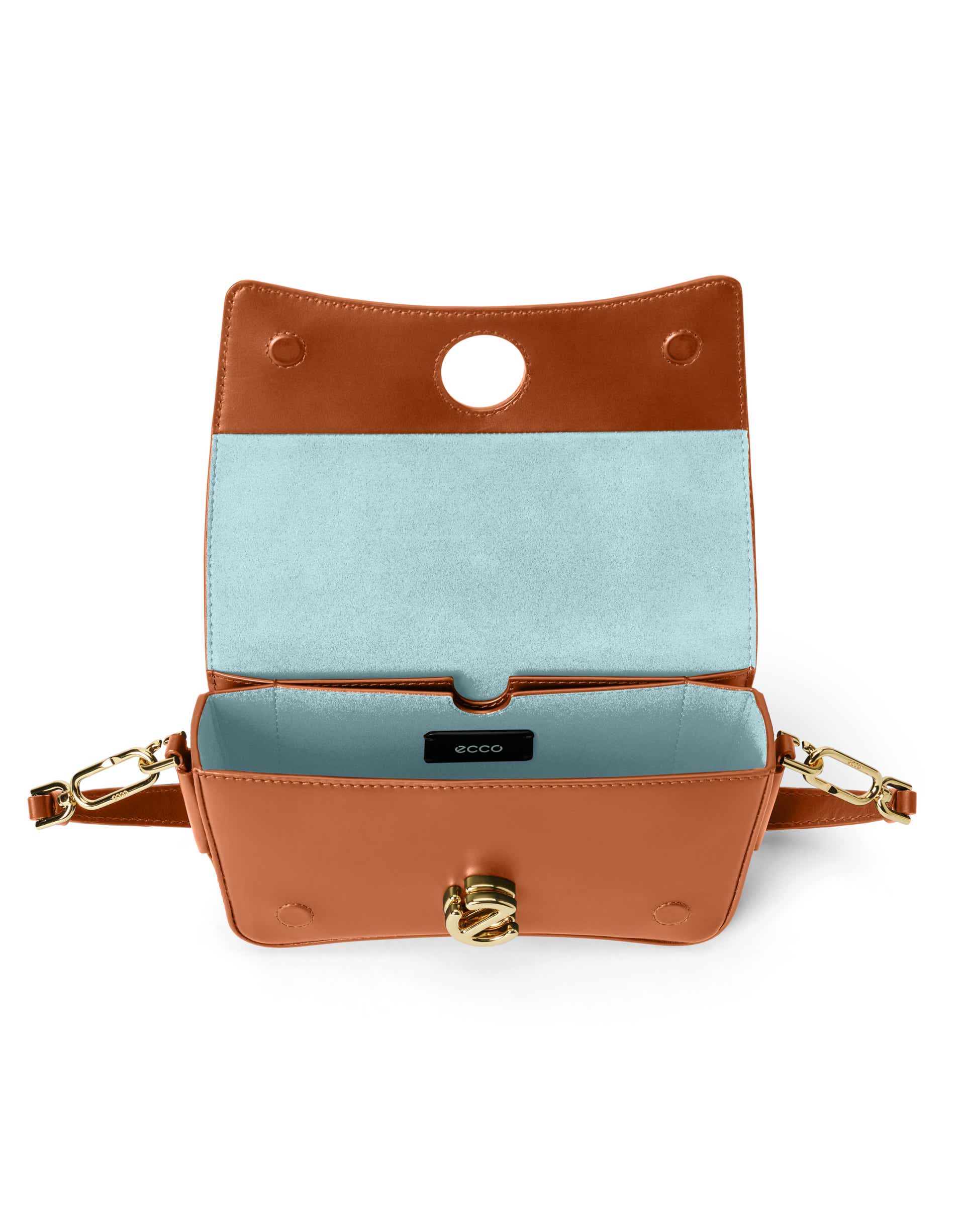 Skórzana torebka przez ramię ECCO® Pinch Bag - Brązowy - Inside