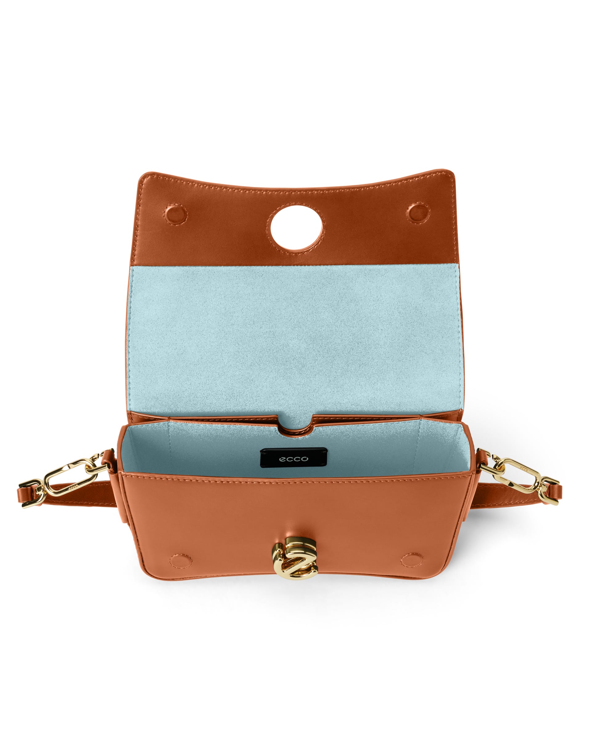 Skórzana torebka przez ramię ECCO® Pinch Bag - Brązowy - Inside