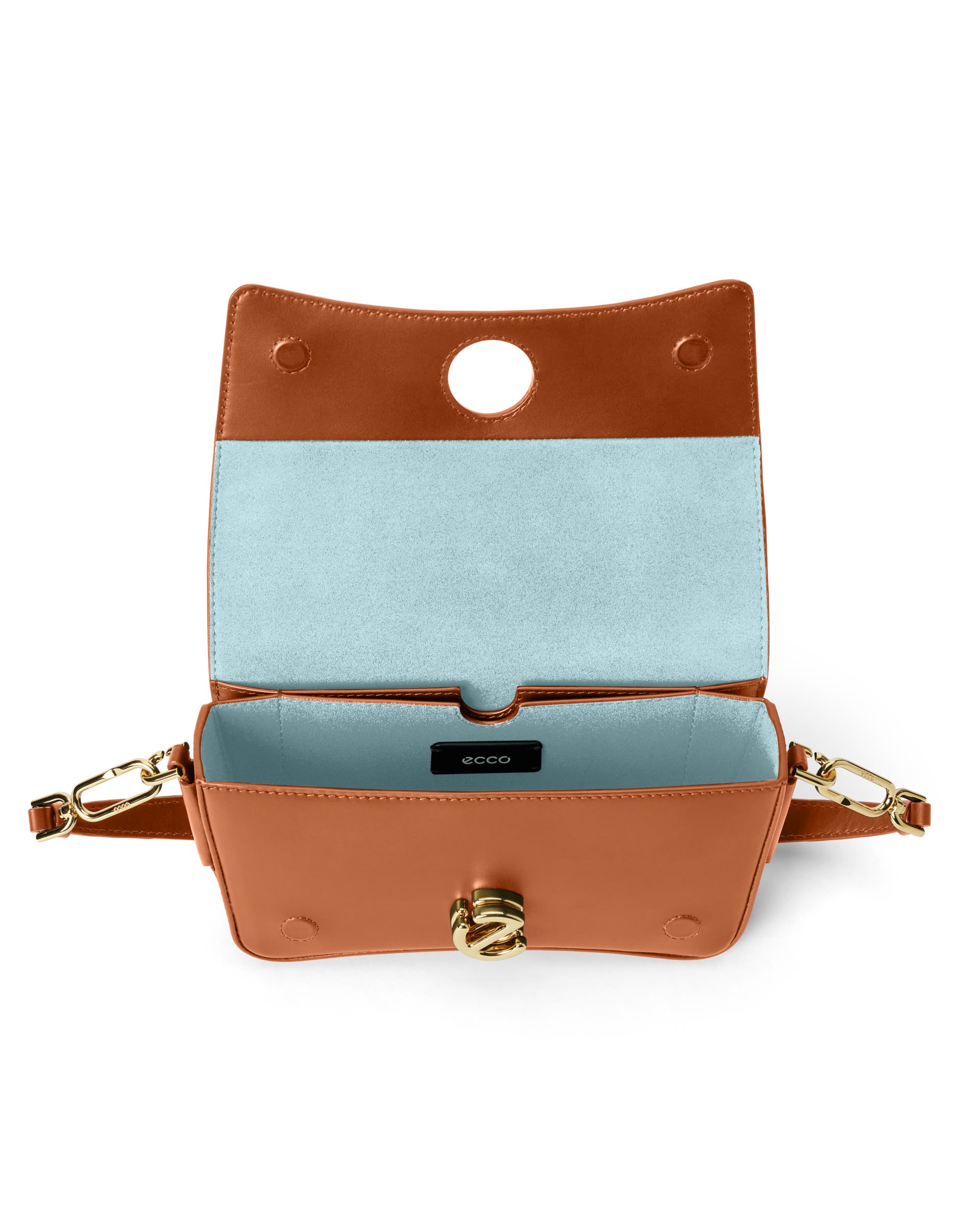 Skórzana torebka przez ramię ECCO® Pinch Bag - Brązowy - Inside