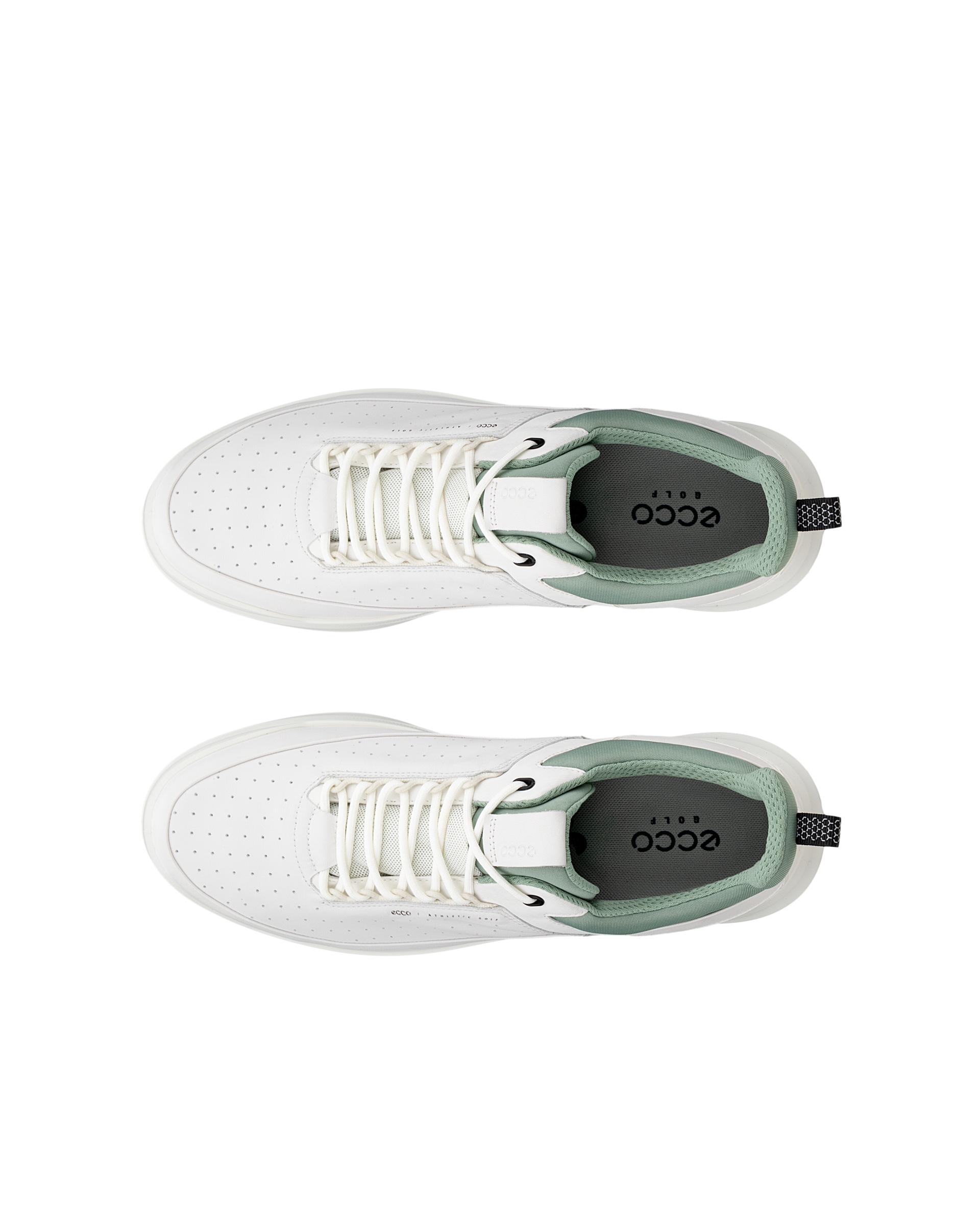 ECCO® Golf Core chaussure de golf en cuir pour homme - Blanc - Top left pair