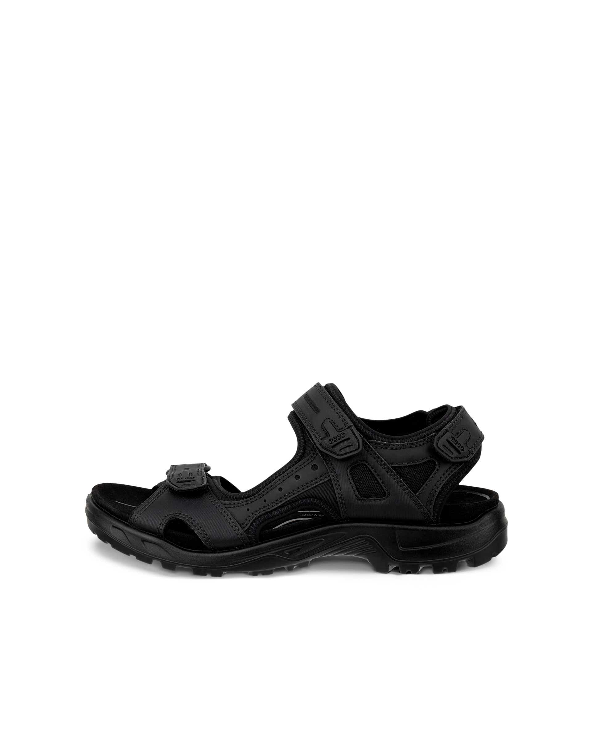Men's ECCO® Offroad Textile Two Strap Sandal - Black - Outside