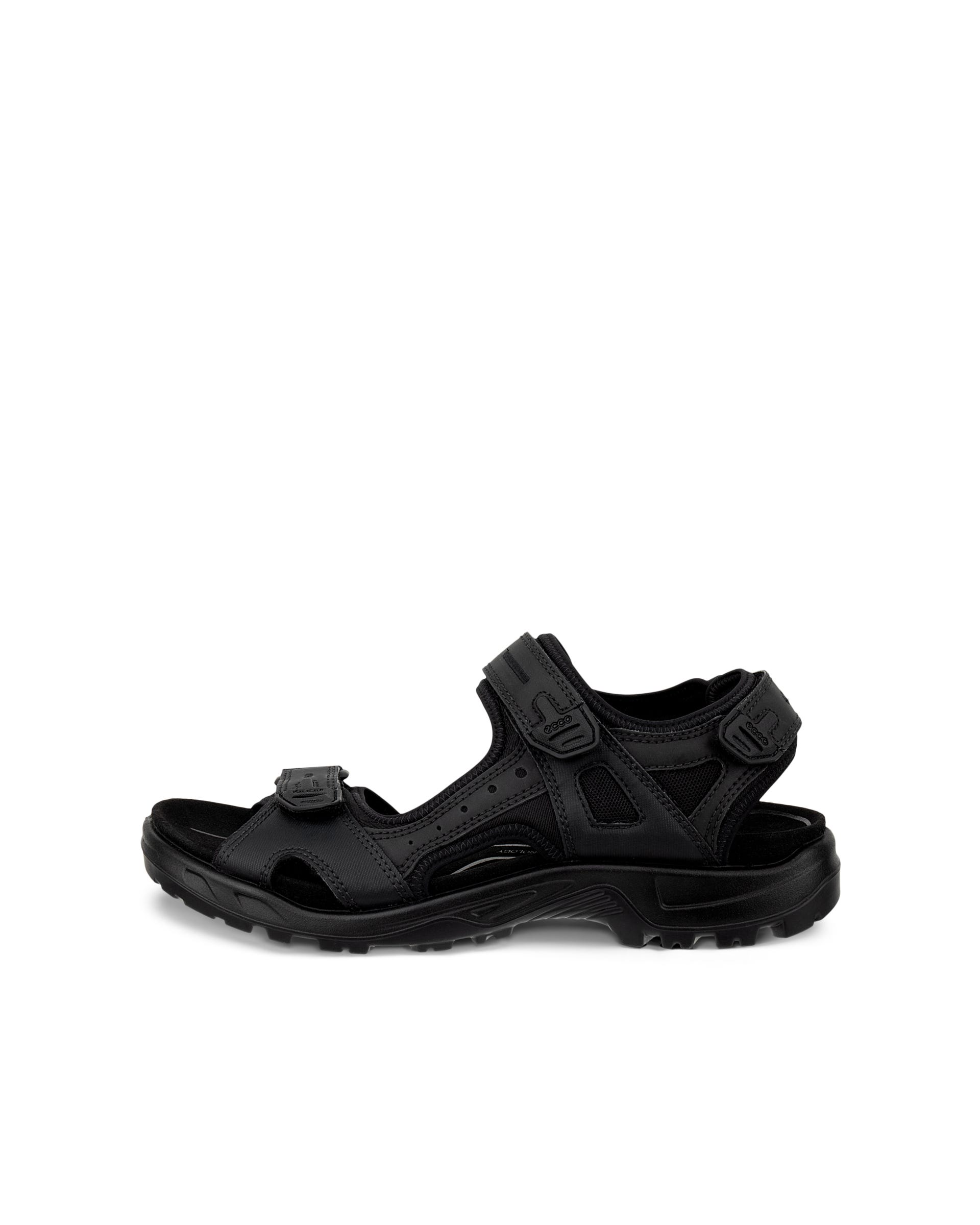 Men's ECCO® Offroad Textile Two Strap Sandal - Black - Outside