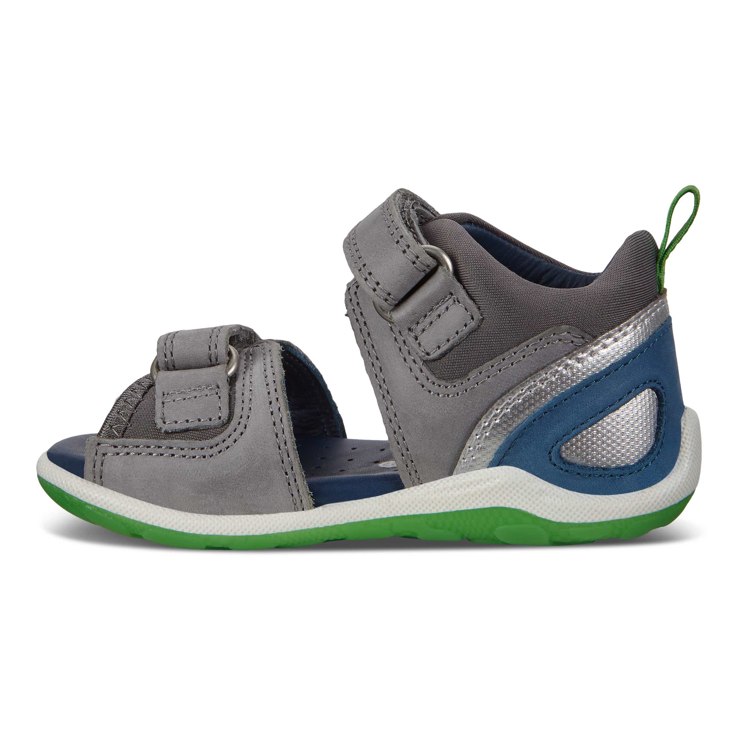 Kids' ECCO® BIOM Mini Leather Sandal - Grey - Inside