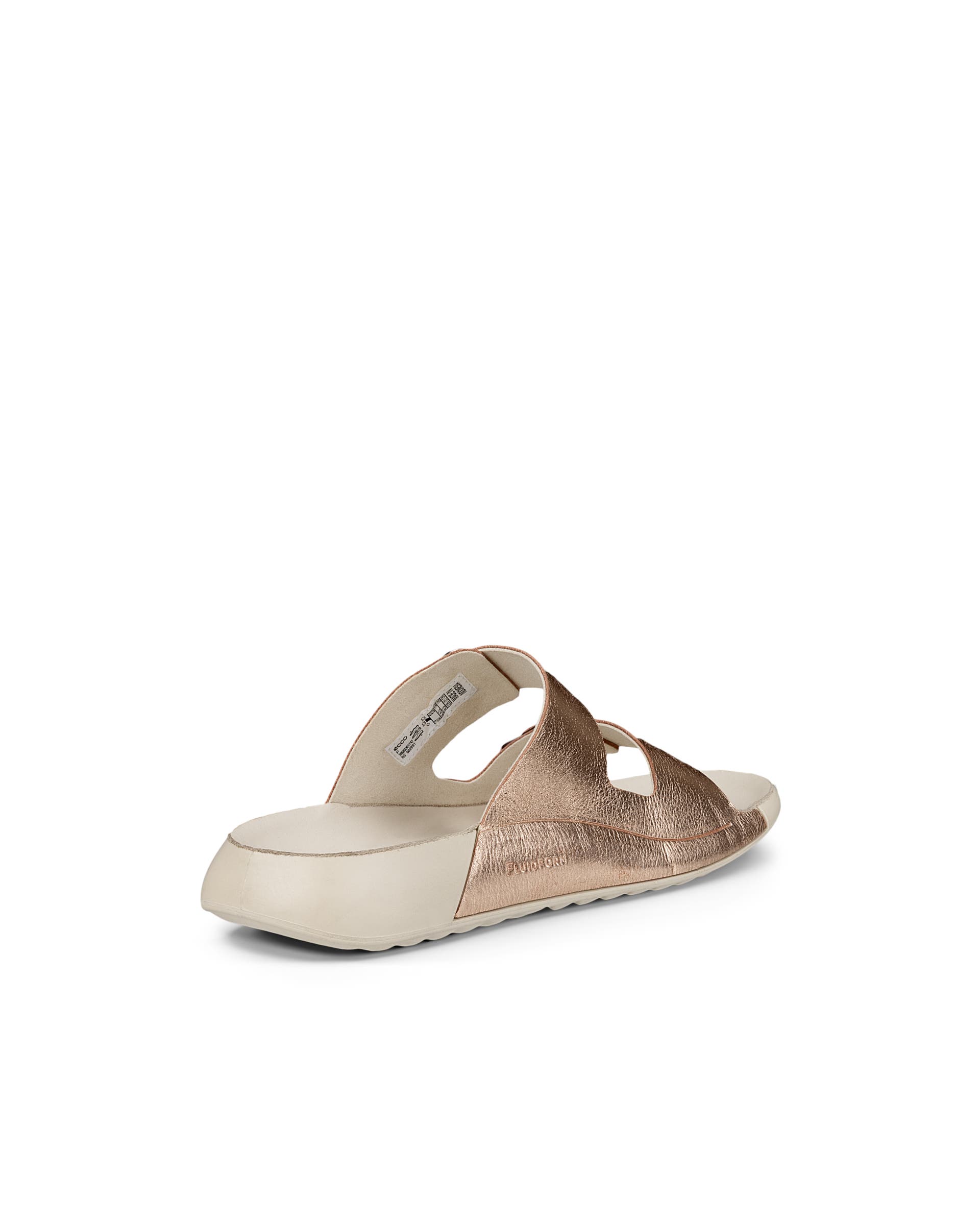 ECCO Cozmo Sandal ウィメンズ レザー2ストラップサンダル - メタリック - Back