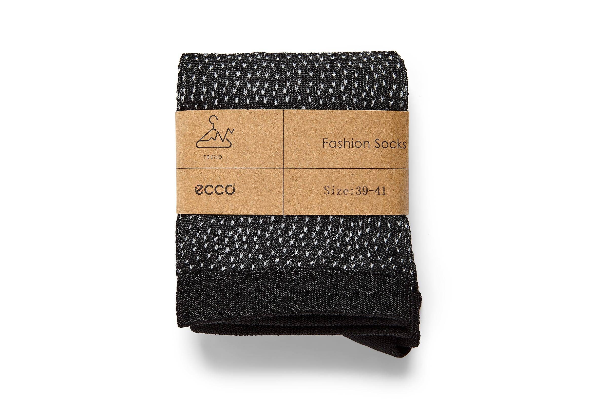 Women's ECCO® Micro Dotted Casual Socks - Black - Detail-1