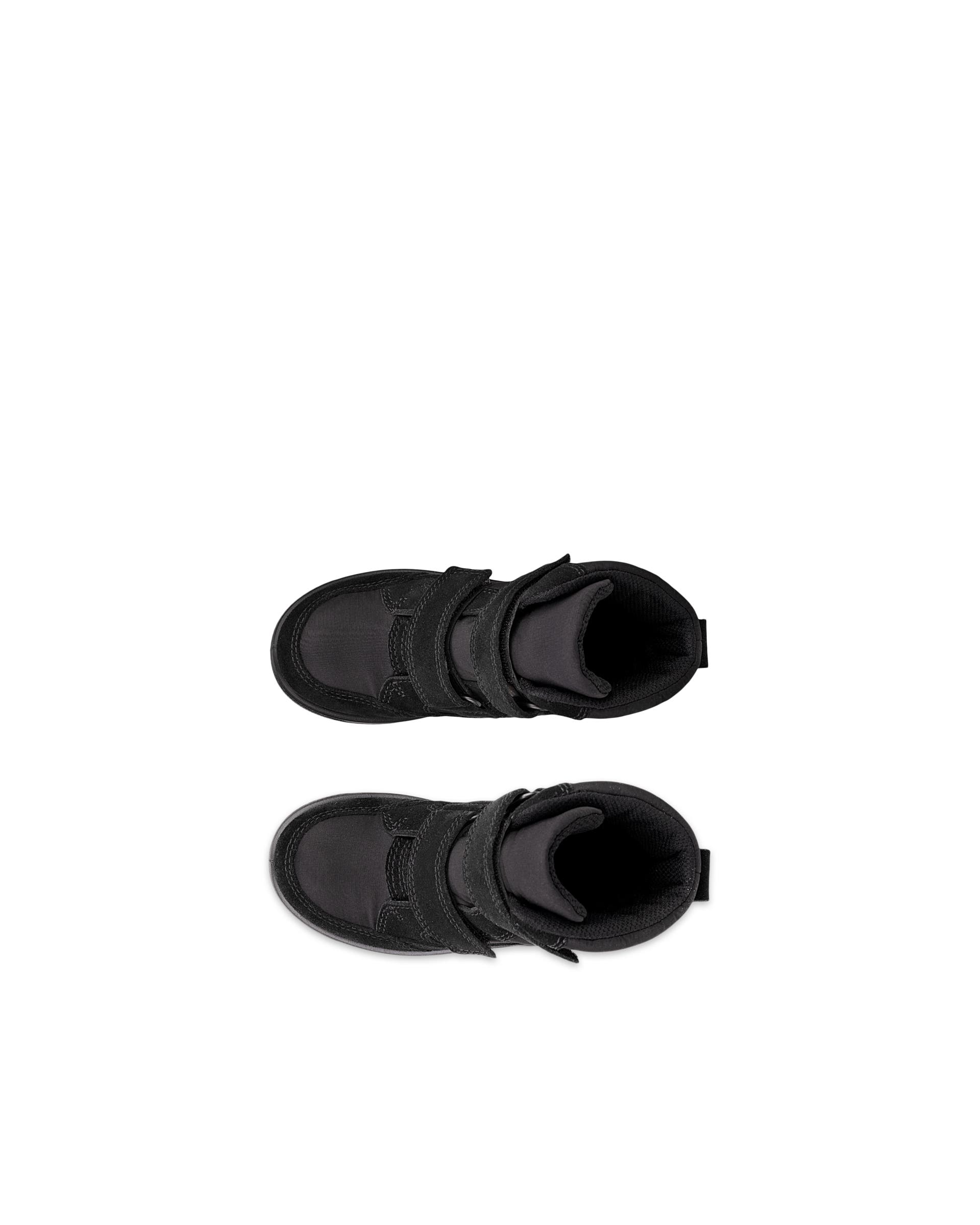 Kids' ECCO® Urban Snowboarder Suede Gore-Tex Winter Boot - Black - Top left pair