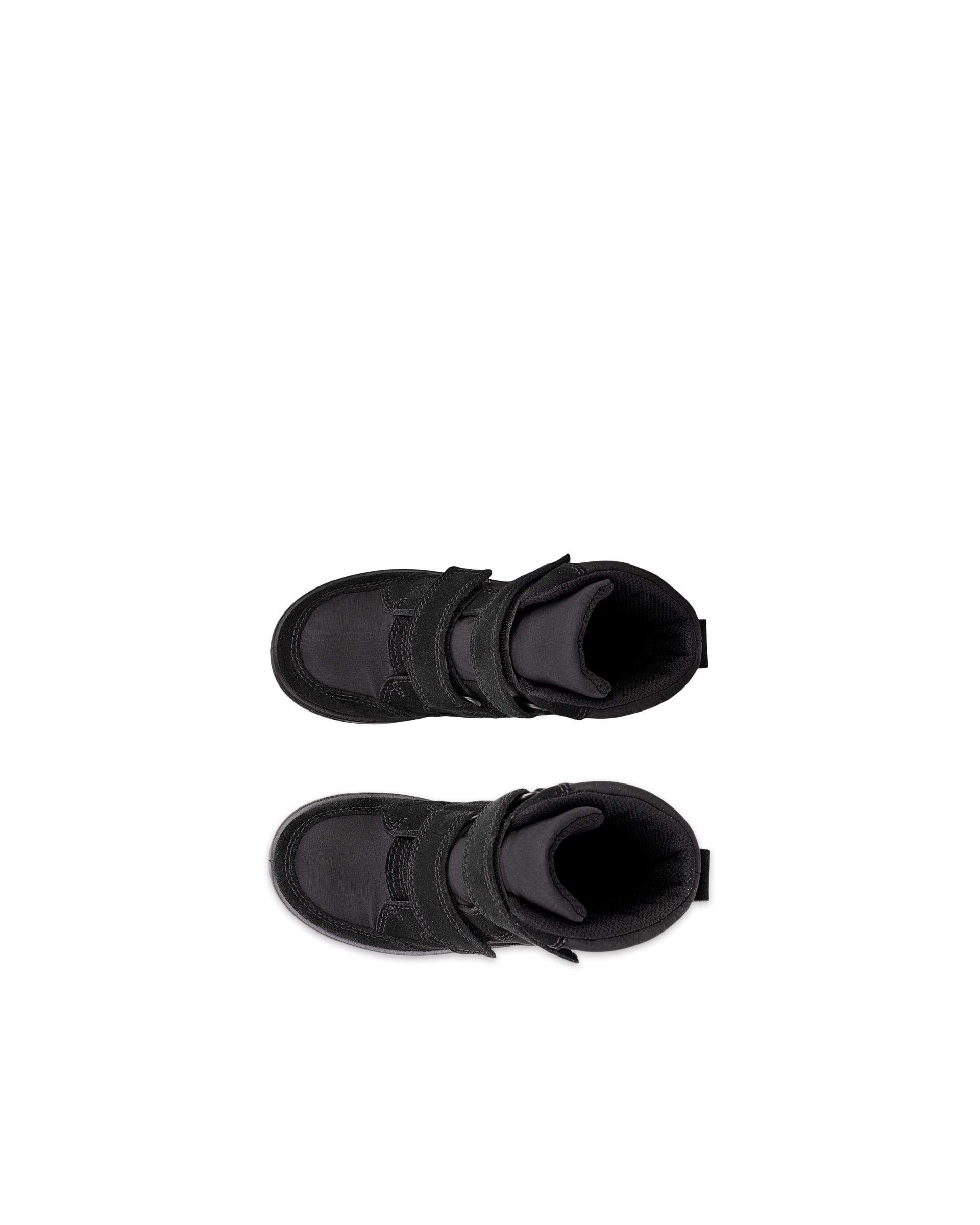 Kids' ECCO® Urban Snowboarder Suede Gore-Tex Winter Boot - Black - Top left pair