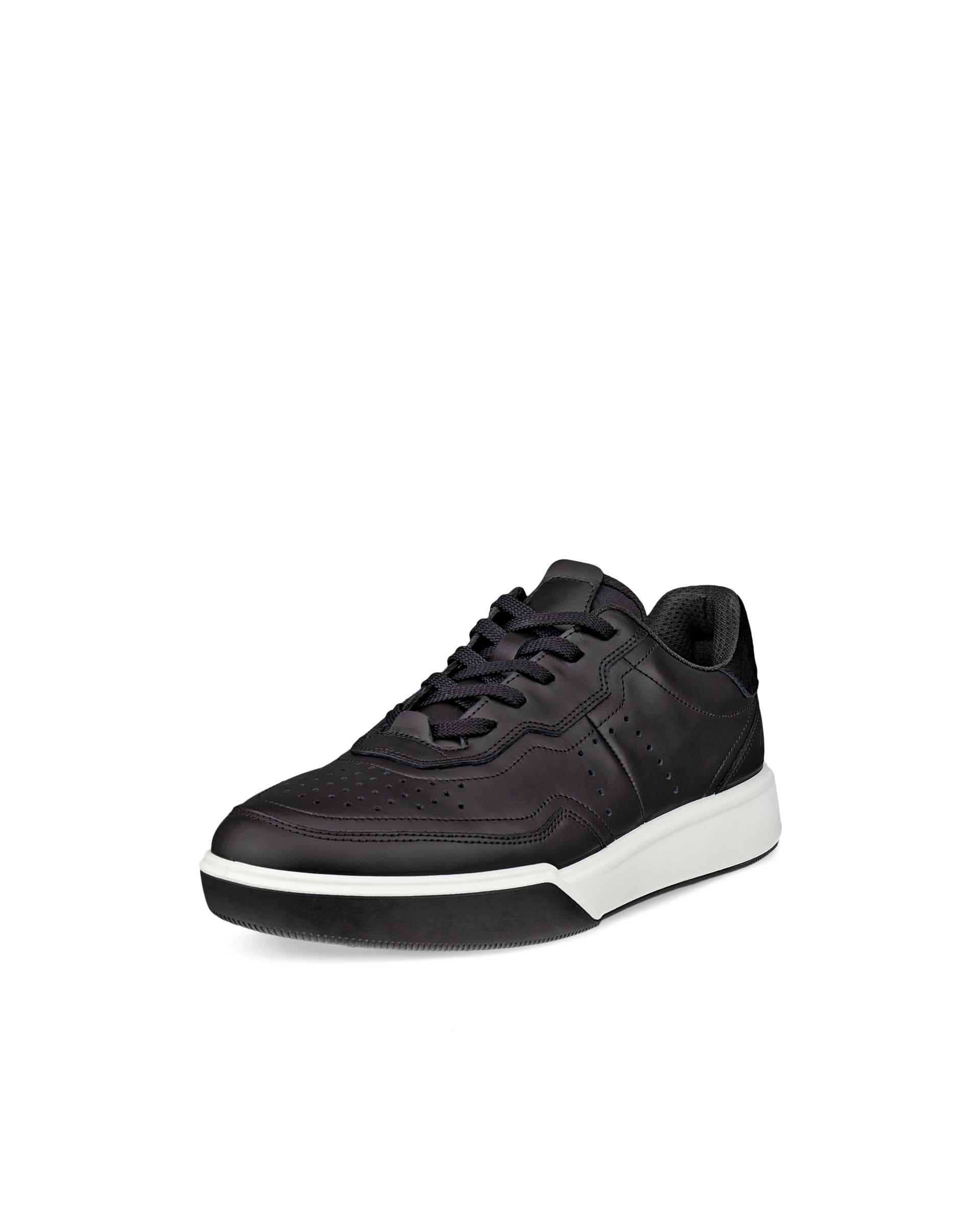 ECCO® STREET COURT baskets en cuir pour femme - Noir - Main