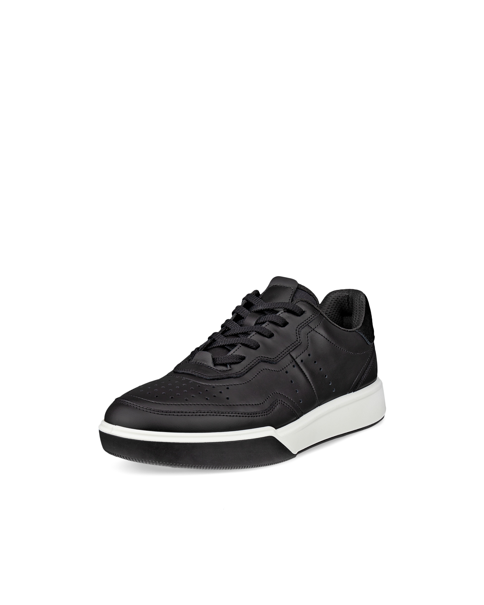 ECCO® STREET COURT baskets en cuir pour femme - Noir - Main